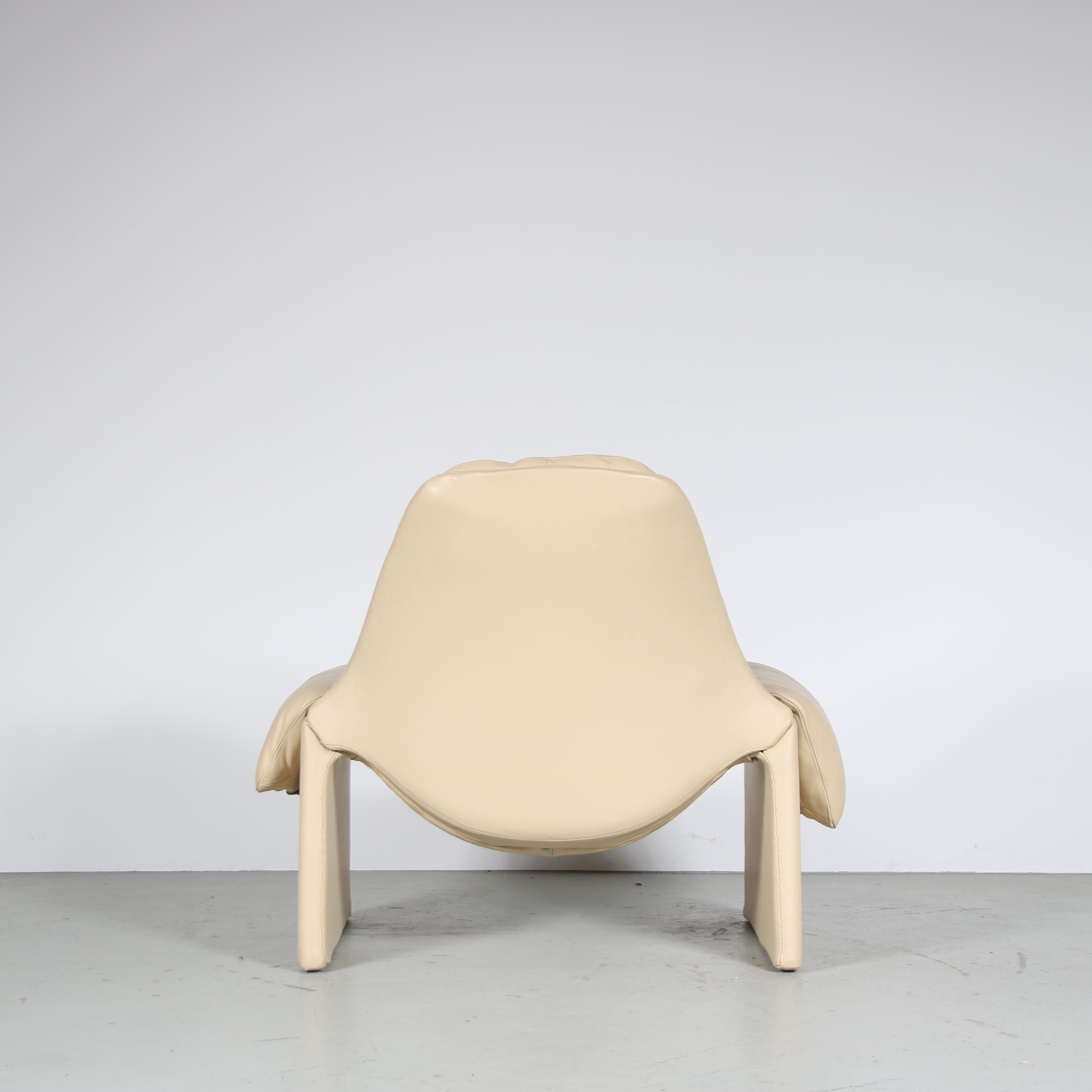 “Proposals” Chair with Ottoman by Vittorio Introini for Saporiti, Italy 1970 2