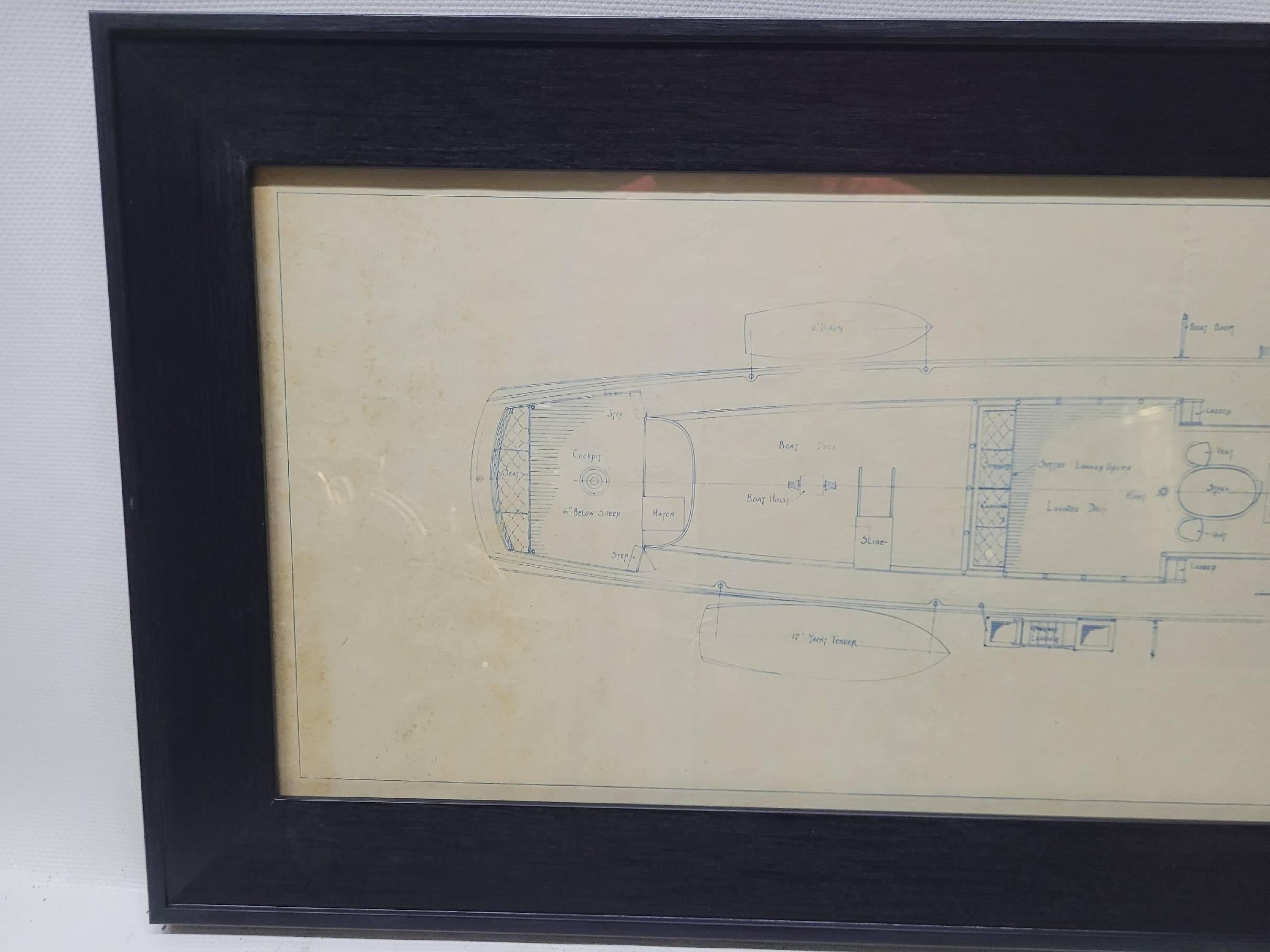 Proposed Sketch for the Lawley Built Yacht Edamena IV In Good Condition In Norwell, MA
