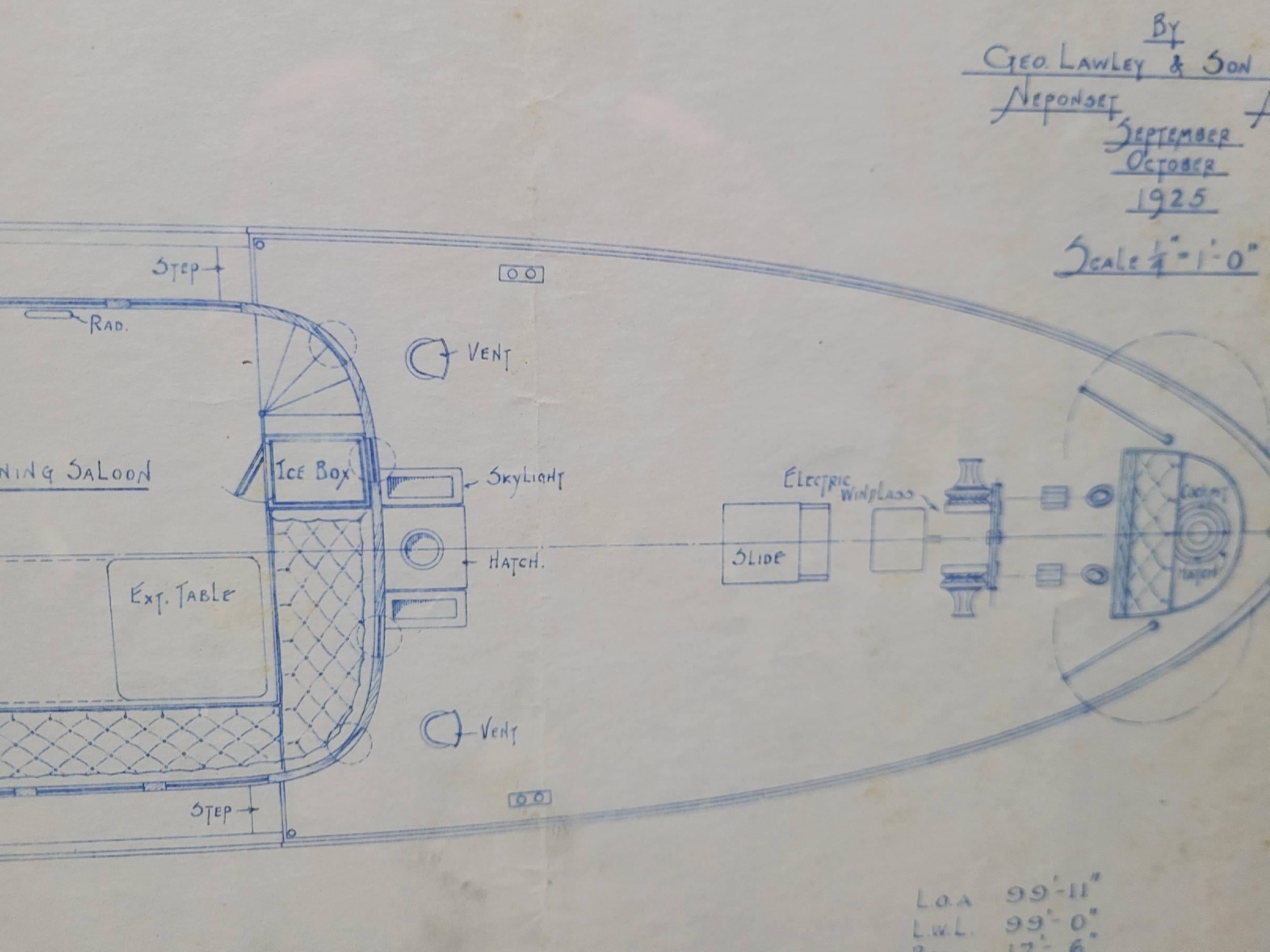 Proposed Sketch for the Lawley Built Yacht Edamena IV 3