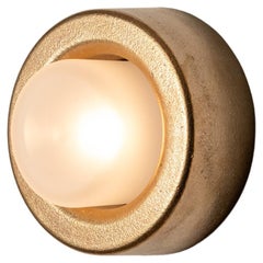 Prose Large Wall Sconce, Sand Cast Metal Body with a hand turned glass shade