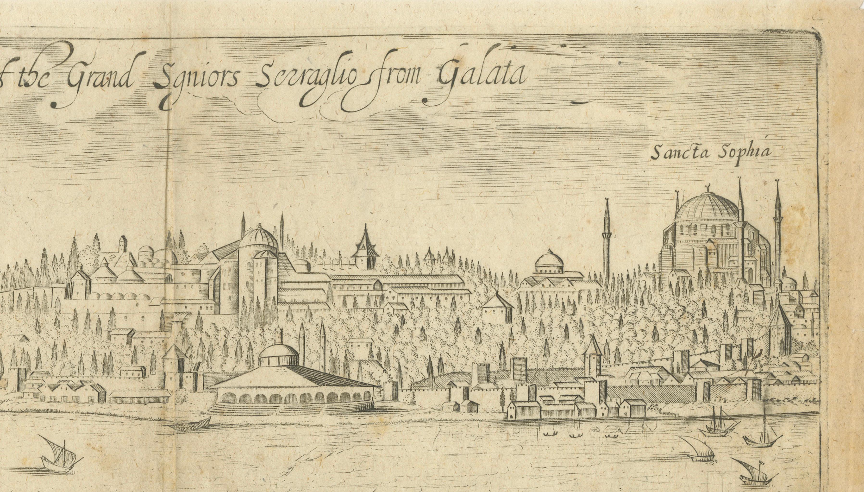 Prospect of the Grand Signior’s Seraglio from Galata – Constantinople, 1673