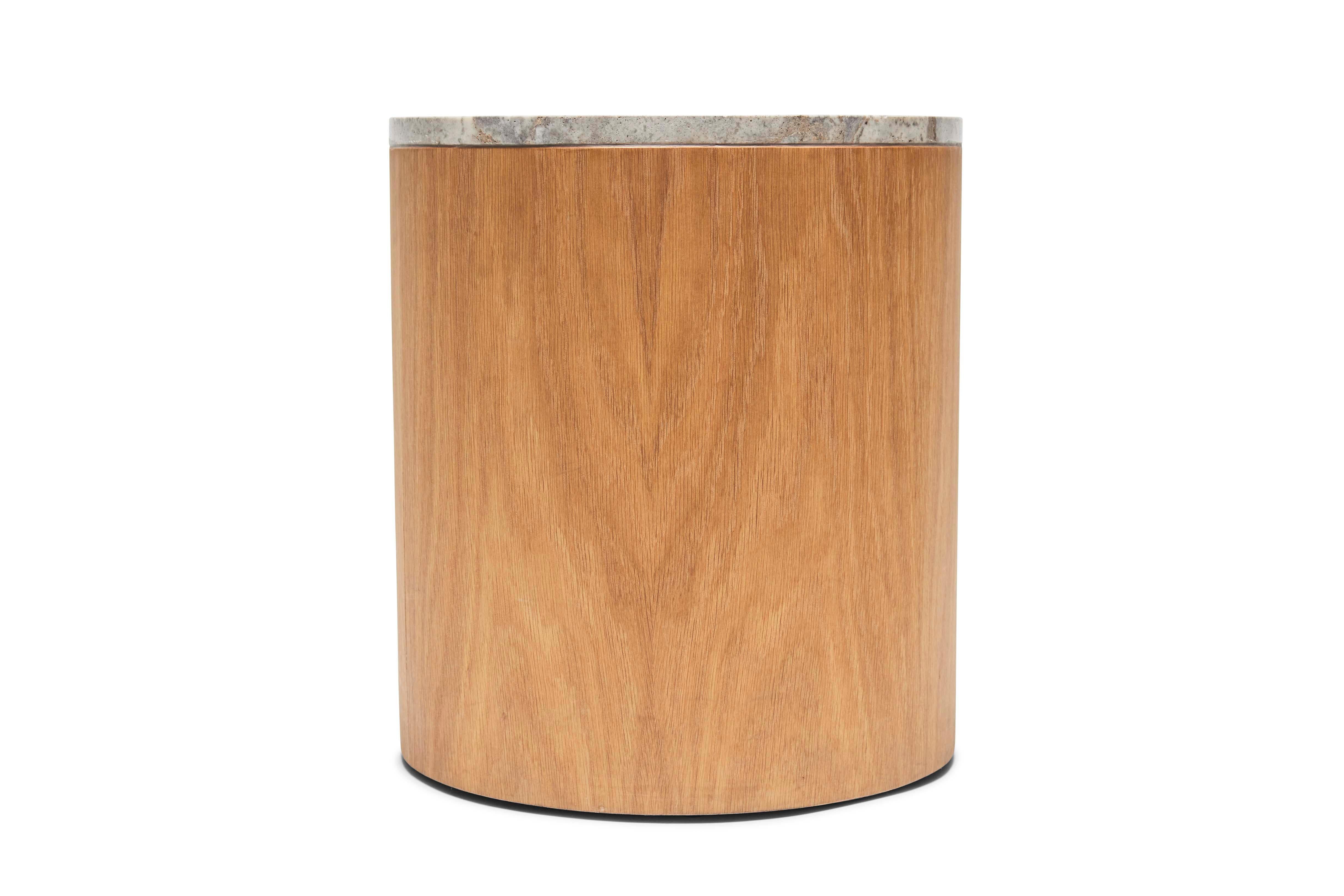 Mid-Century Modern Prospect Side Table with Stone Top by Lawson-Fenning