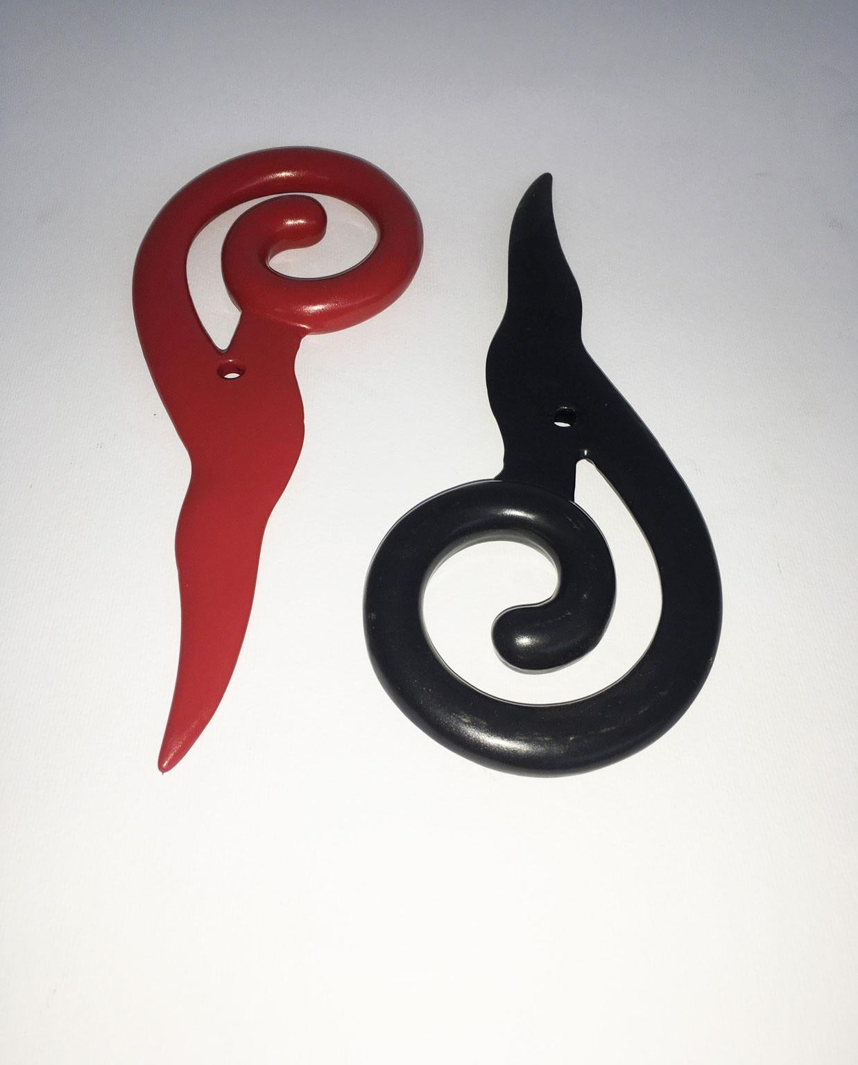 Italy 1980 Post-Modern Abstract Red Laquered Bronze Sculpture Prospero Rasulo For Sale 17