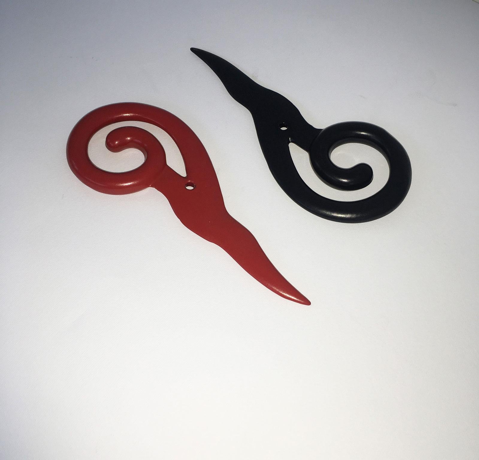 Italy 1980 Post-Modern Abstract Red Laquered Bronze Sculpture Prospero Rasulo For Sale 4