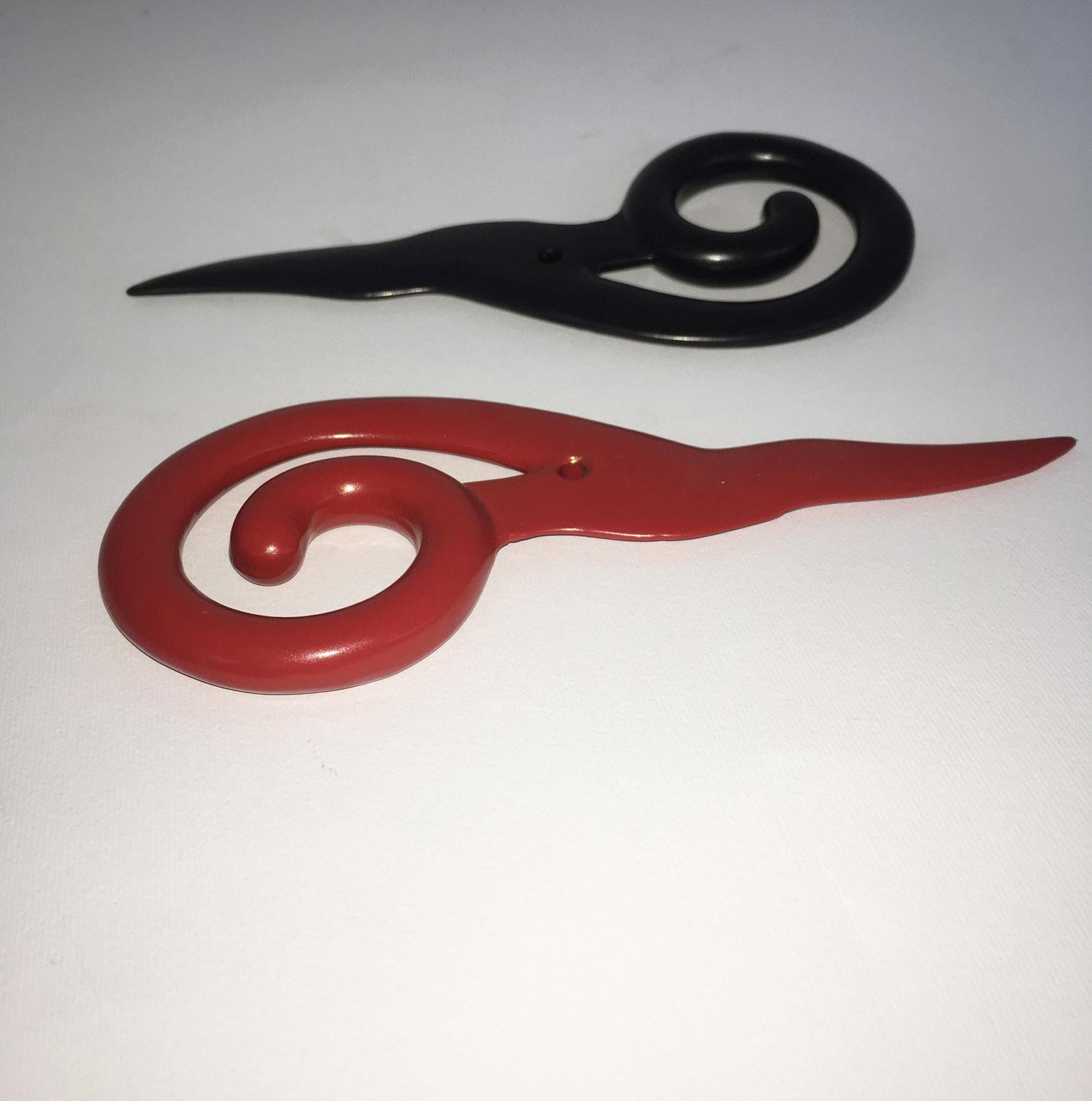 Italy 1980 Post-Modern Abstract Red Laquered Bronze Sculpture Prospero Rasulo For Sale 5