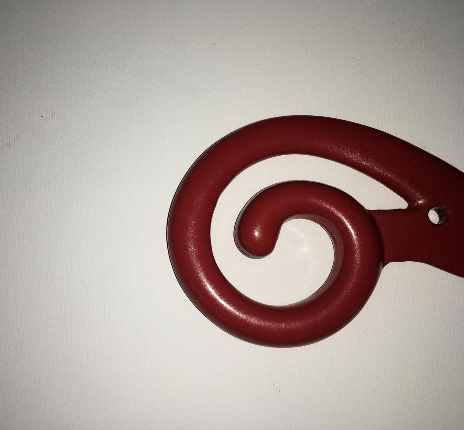Italy 1980 Post-Modern Abstract Red Laquered Bronze Sculpture Prospero Rasulo For Sale 6