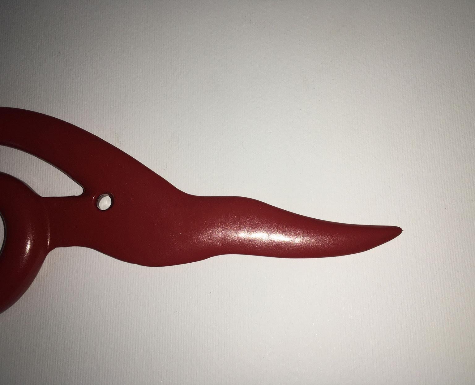 Italy 1980 Post-Modern Abstract Red Laquered Bronze Sculpture Prospero Rasulo For Sale 7