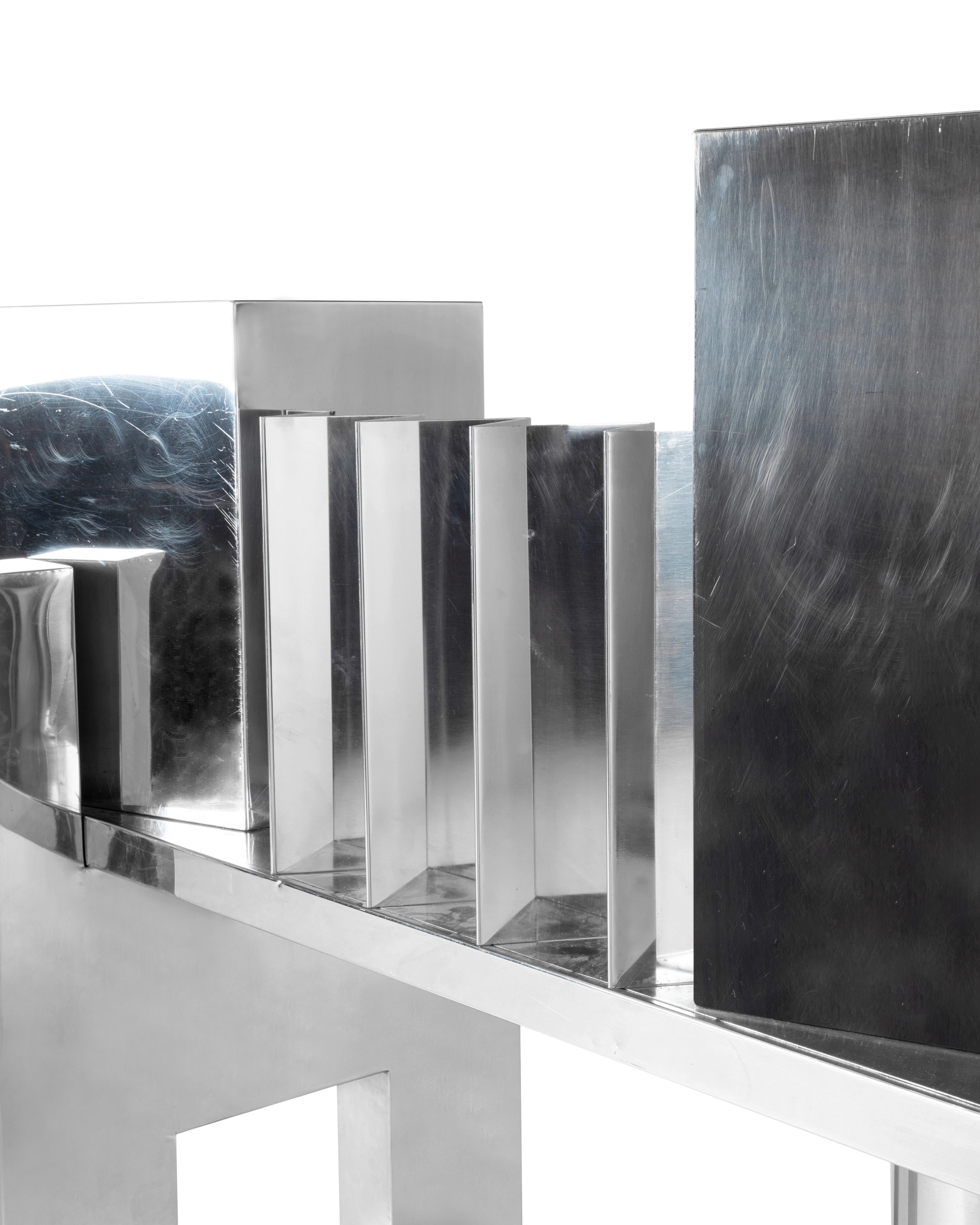 Steel PROSPERO RASULO bar/counter in inox For Sale