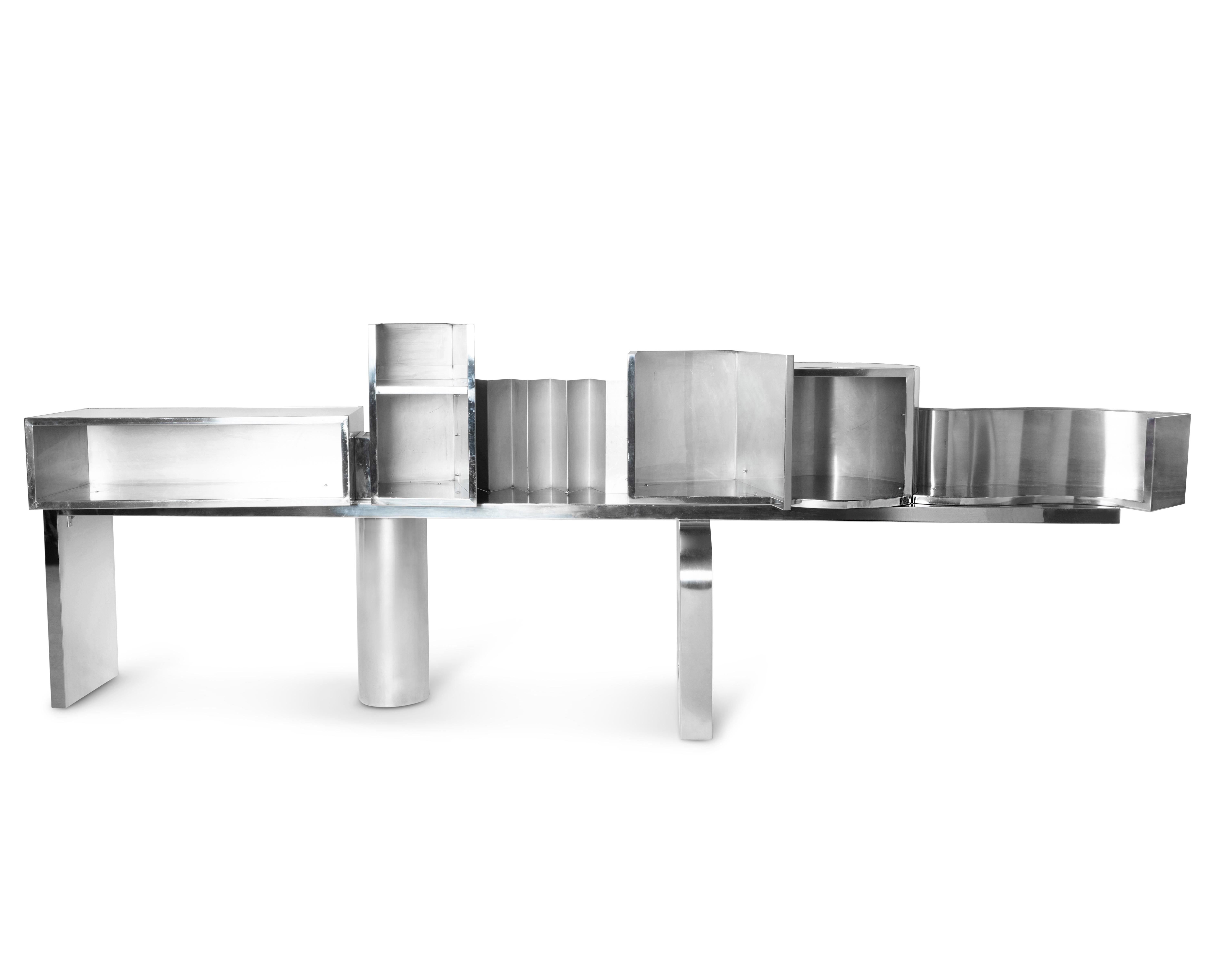 PROSPERO RASULO bar/counter in inox For Sale 2