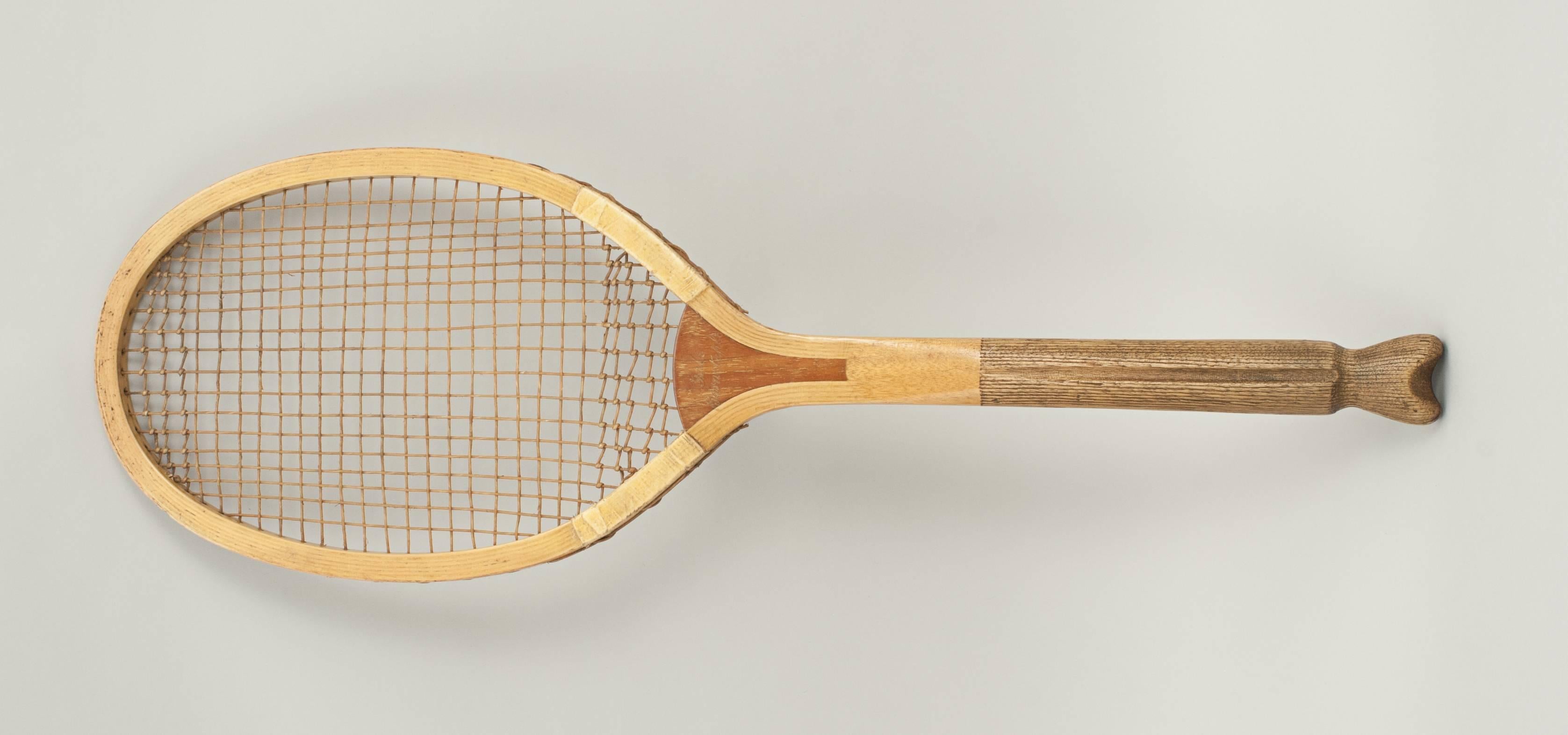 Early 20th Century Prosser Fishtail Tennis Racket