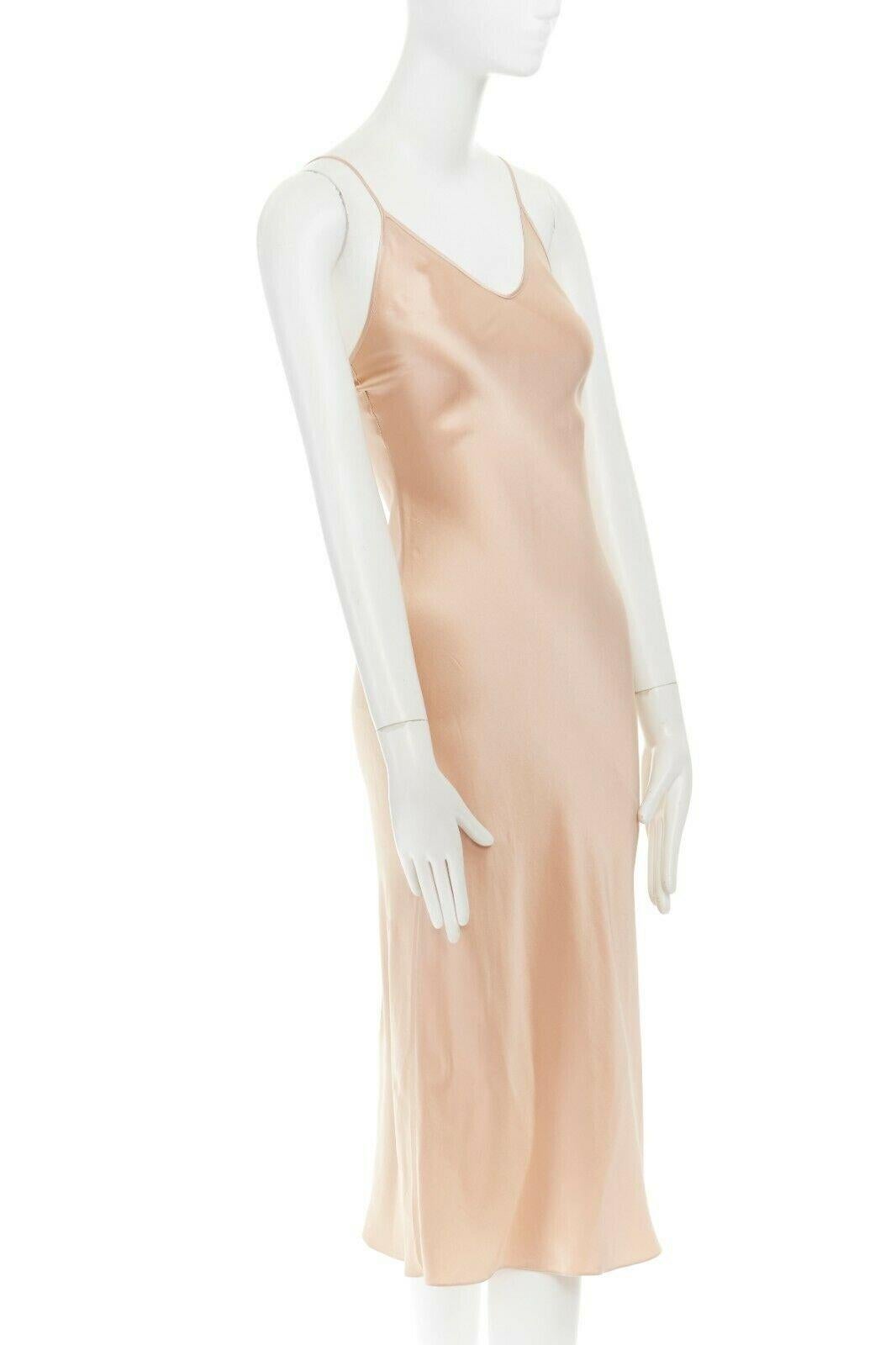 silky nude spaghetti strap dress