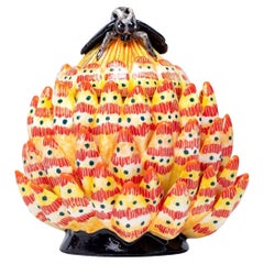 Protea And Bee Ceramic Jewelry Box  , hand made in South Africa