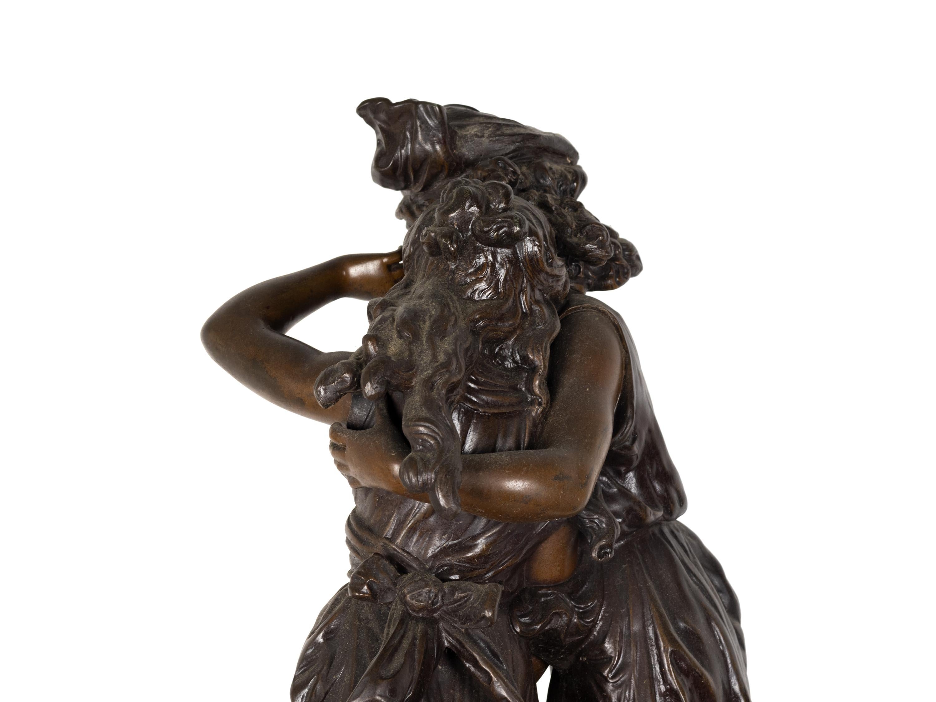 Bronzo Protezione Scultura in bronzo di Francois Moreau, XIX secolo in vendita