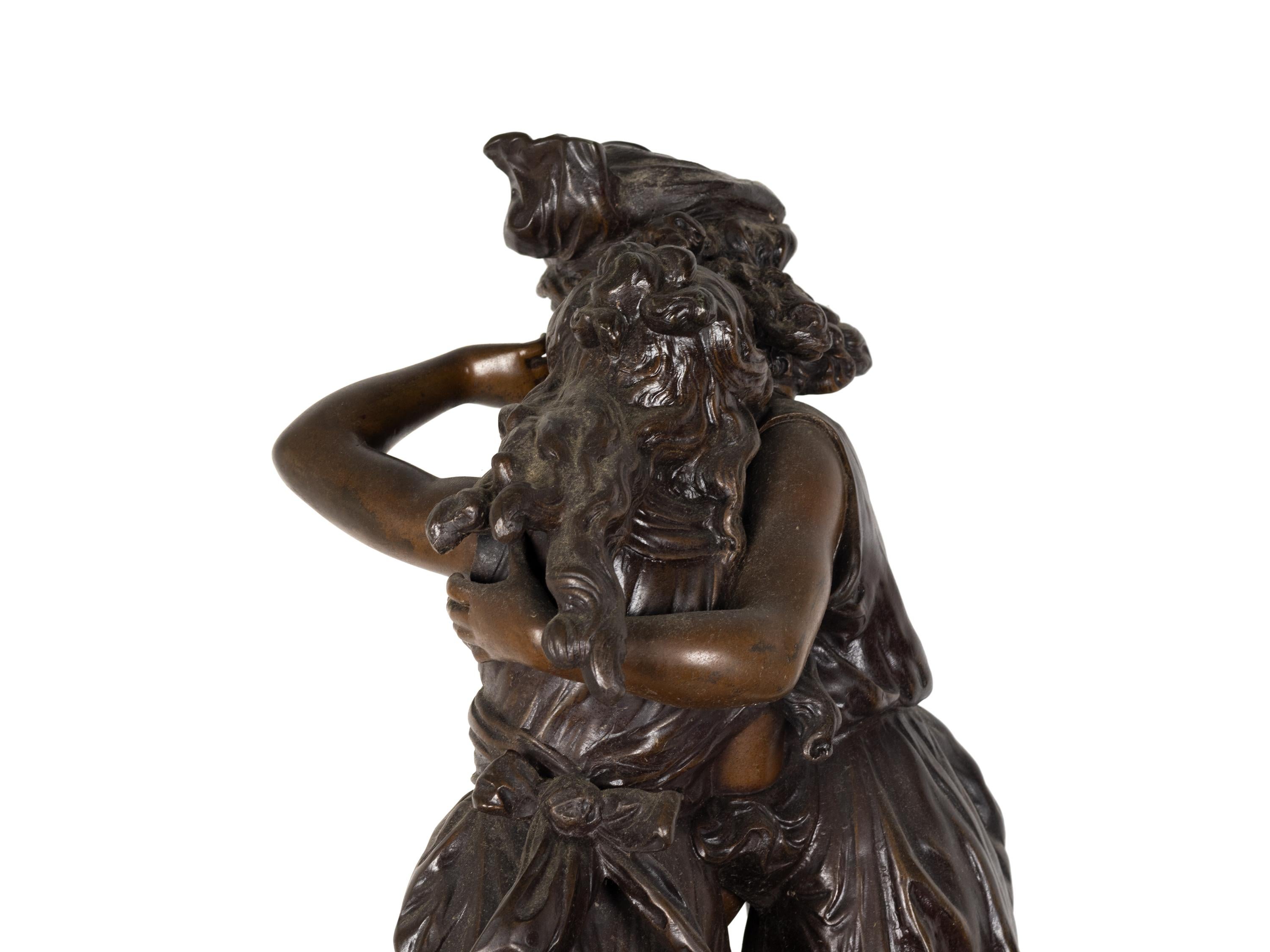 Protection Bronze Sculpture by Francois Moreau, 19th Century For Sale 2