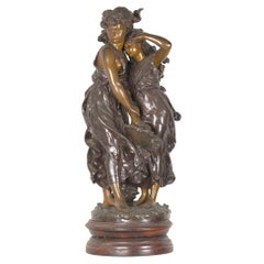 Protection Bronze Sculpture by Hippolyte Moreau, 19th Century