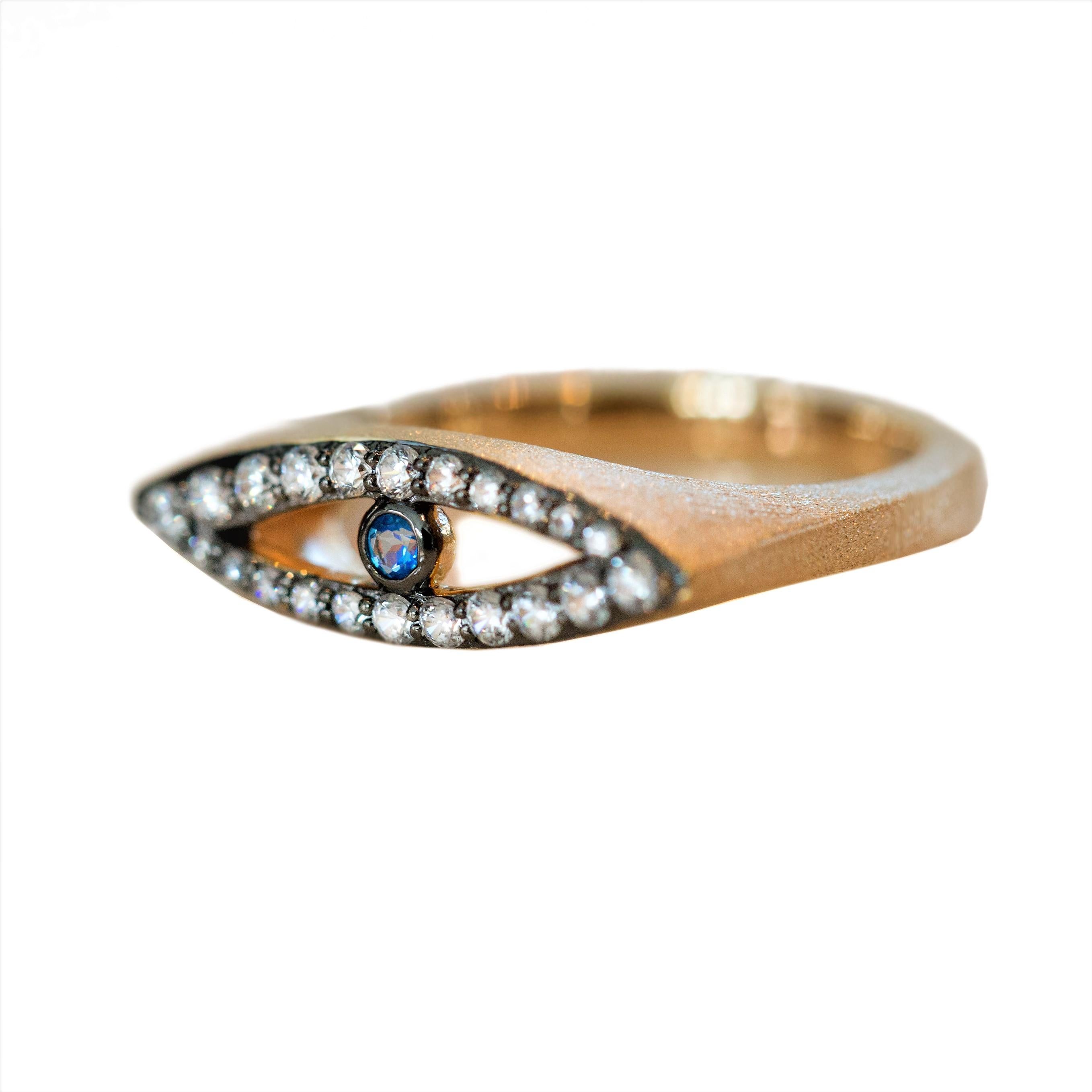 Protective Eye Vermeil Gold Ring