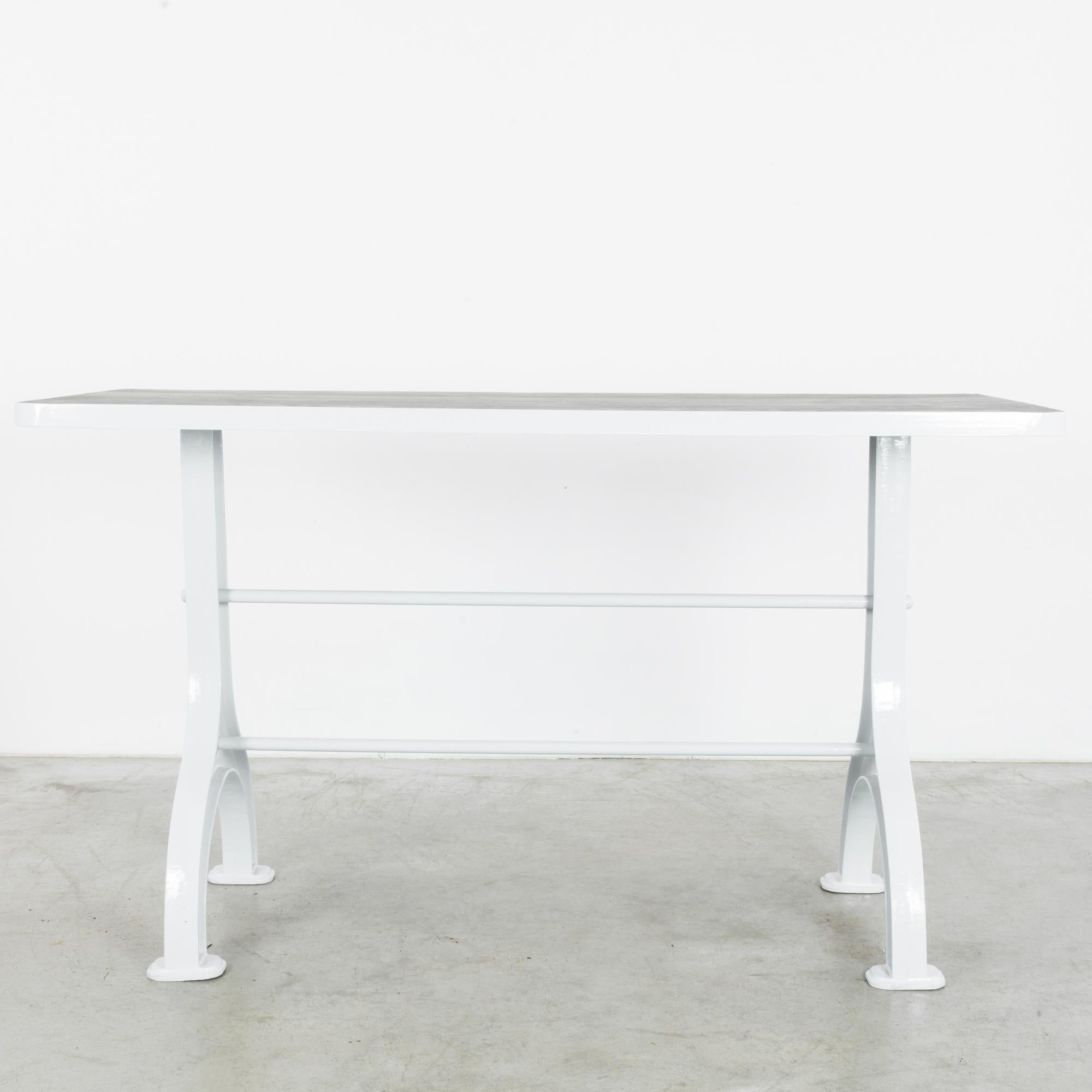 Contemporary Prototype Cast Iron and Wooden Table