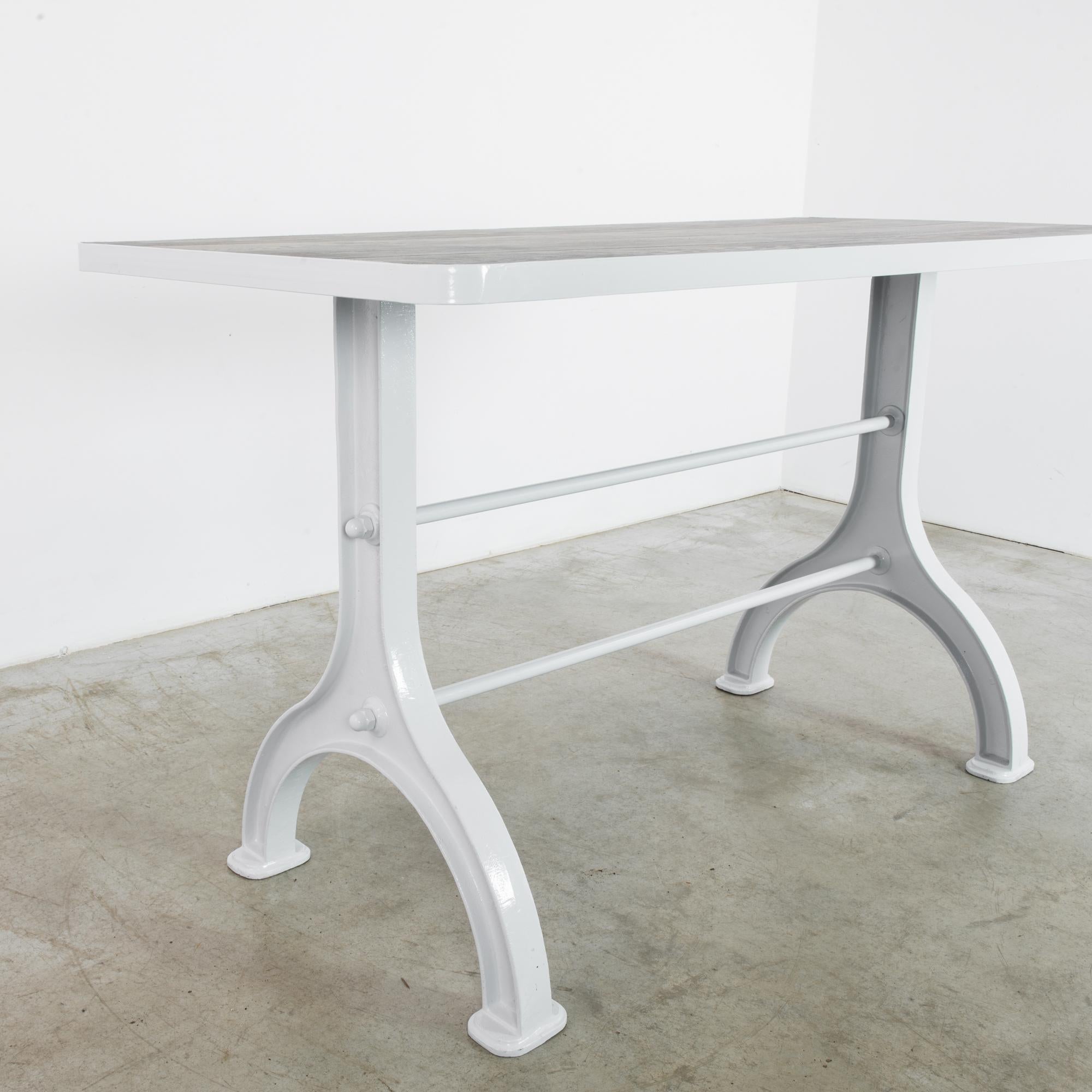 Prototype Cast Iron and Wooden Table 2