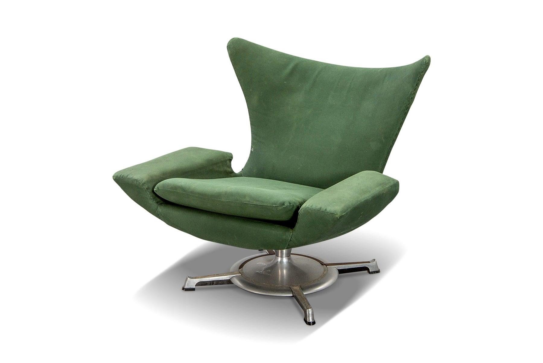Other Prototype Danish Modern Swivel Lounge Chair by Hans Erik Johansson For Sale