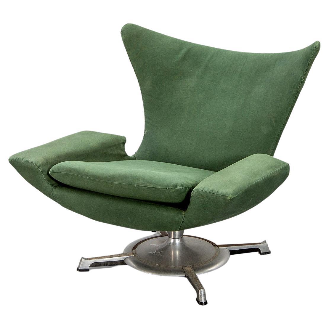 Prototype Danish Modern Swivel Lounge Chair by Hans Erik Johansson