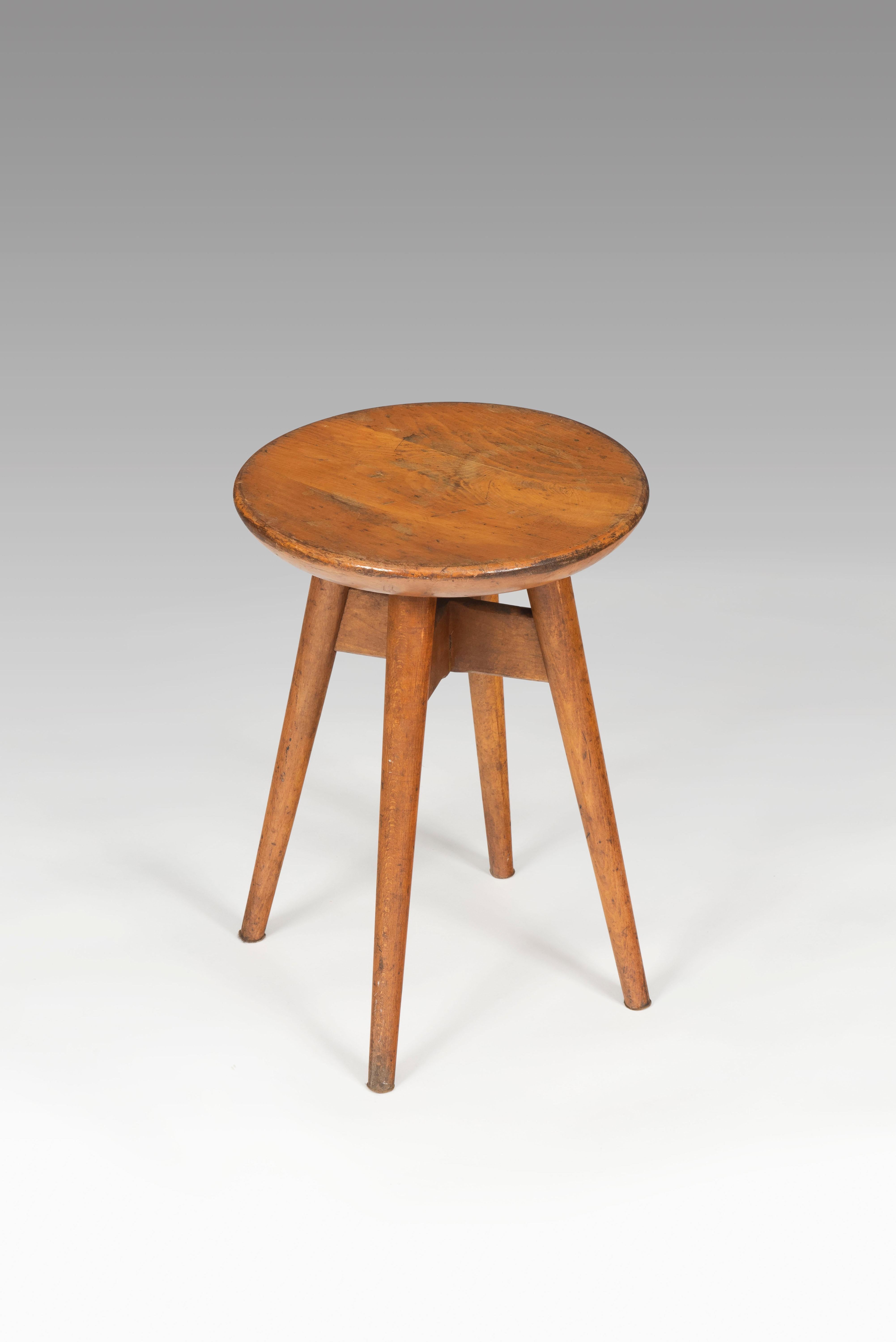 Prototype for the famous mass produced Ring stool by Tendo Mokko. Beautiful patina.
Kato, Tokukichi (1901-1987). He was a carpenter specialising in the construction of temples and sanctuaries before he founded the famous Japanese design company