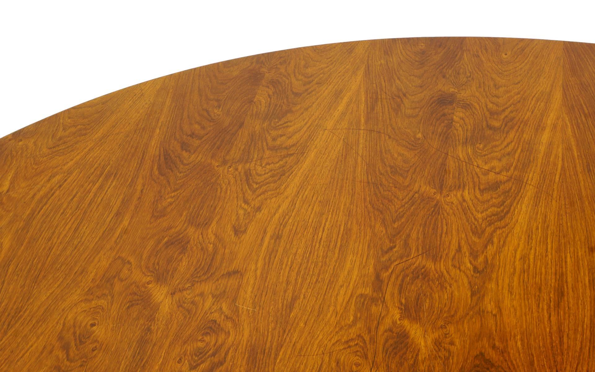 Prototype George Nelson Rosewood Round Dining or Conference Table, One of a Kind In Good Condition For Sale In Kansas City, MO