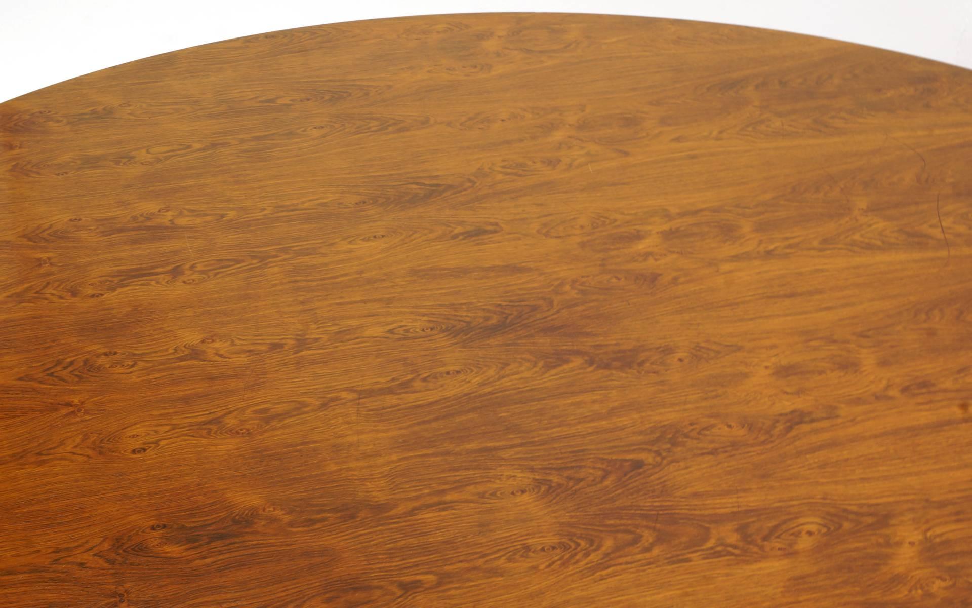 Mid-20th Century Prototype George Nelson Rosewood Round Dining or Conference Table, One of a Kind For Sale