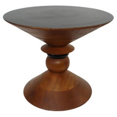 Prototyp Herman Miller Beistell-/Endtisch aus gedrechseltem Nussbaum