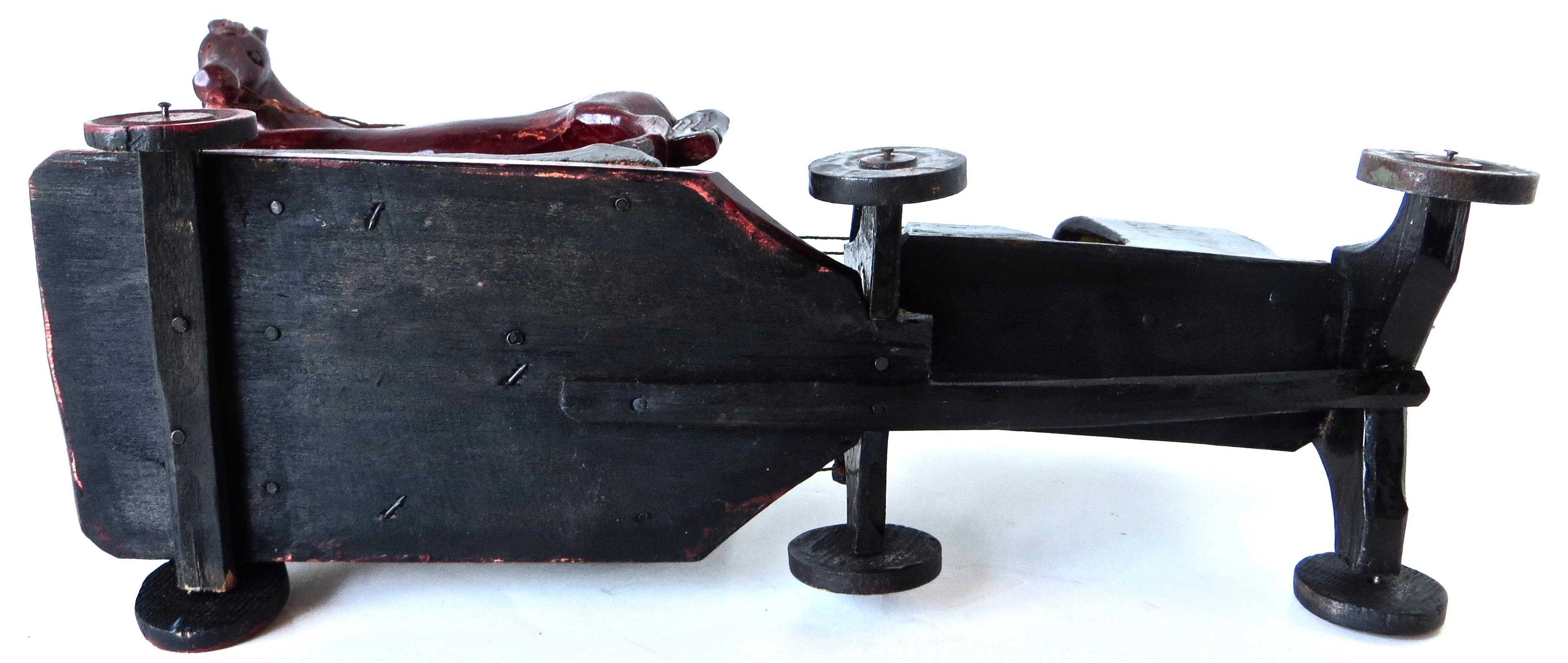 Handgeschnitztes Spielzeugpferd, Hansom Cab, Prototyp, spätes 19. Jahrhundert, amerikanisch im Zustand „Gut“ im Angebot in Incline Village, NV