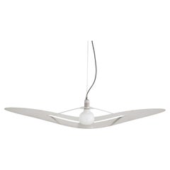 Prototype of a designer steel ceiling lamp, Italy 1970.