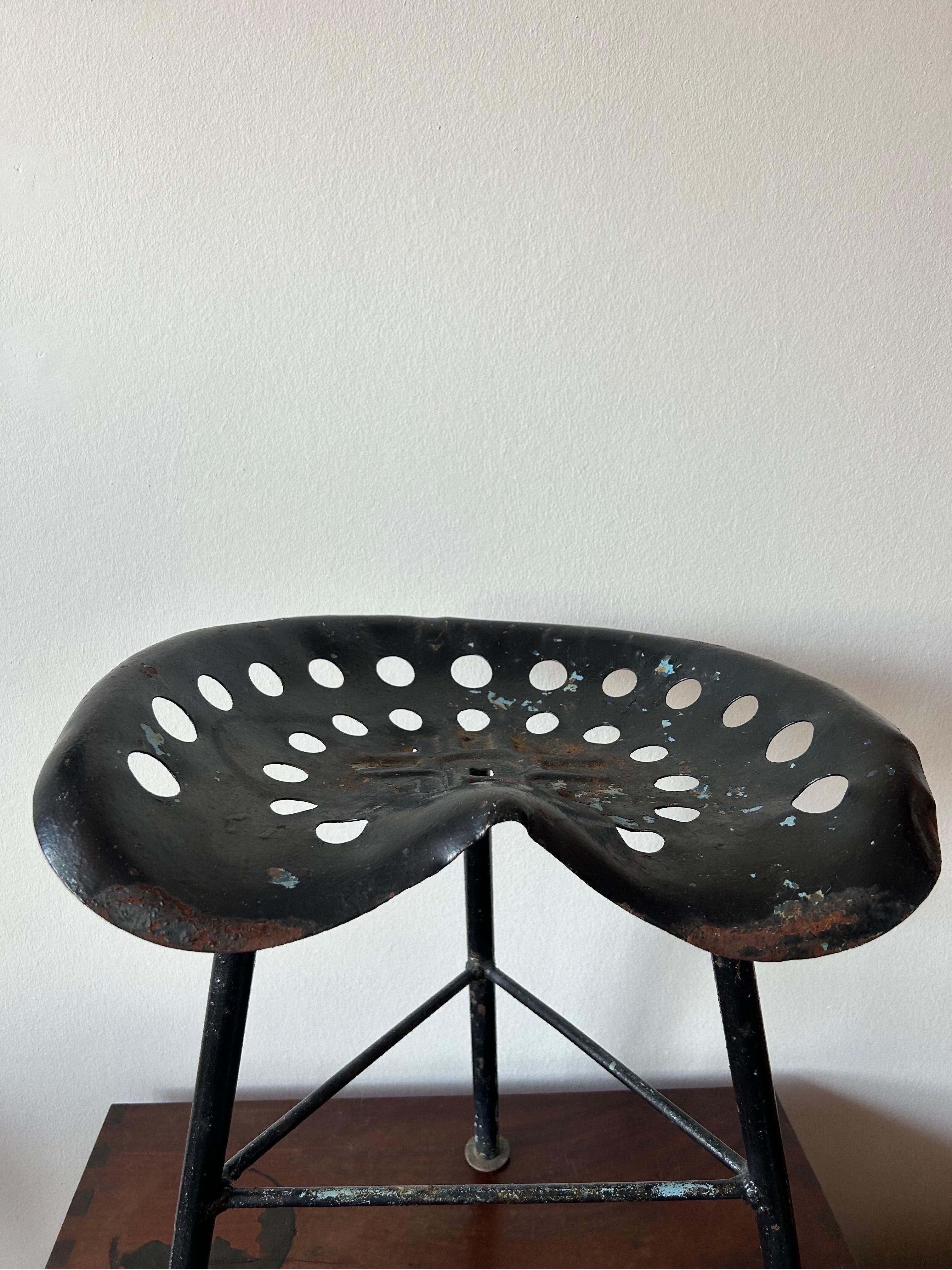 Scandinavian Modern Prototype of a Mogens Lassen stool in lacquered metal, Denmark 1930’s For Sale