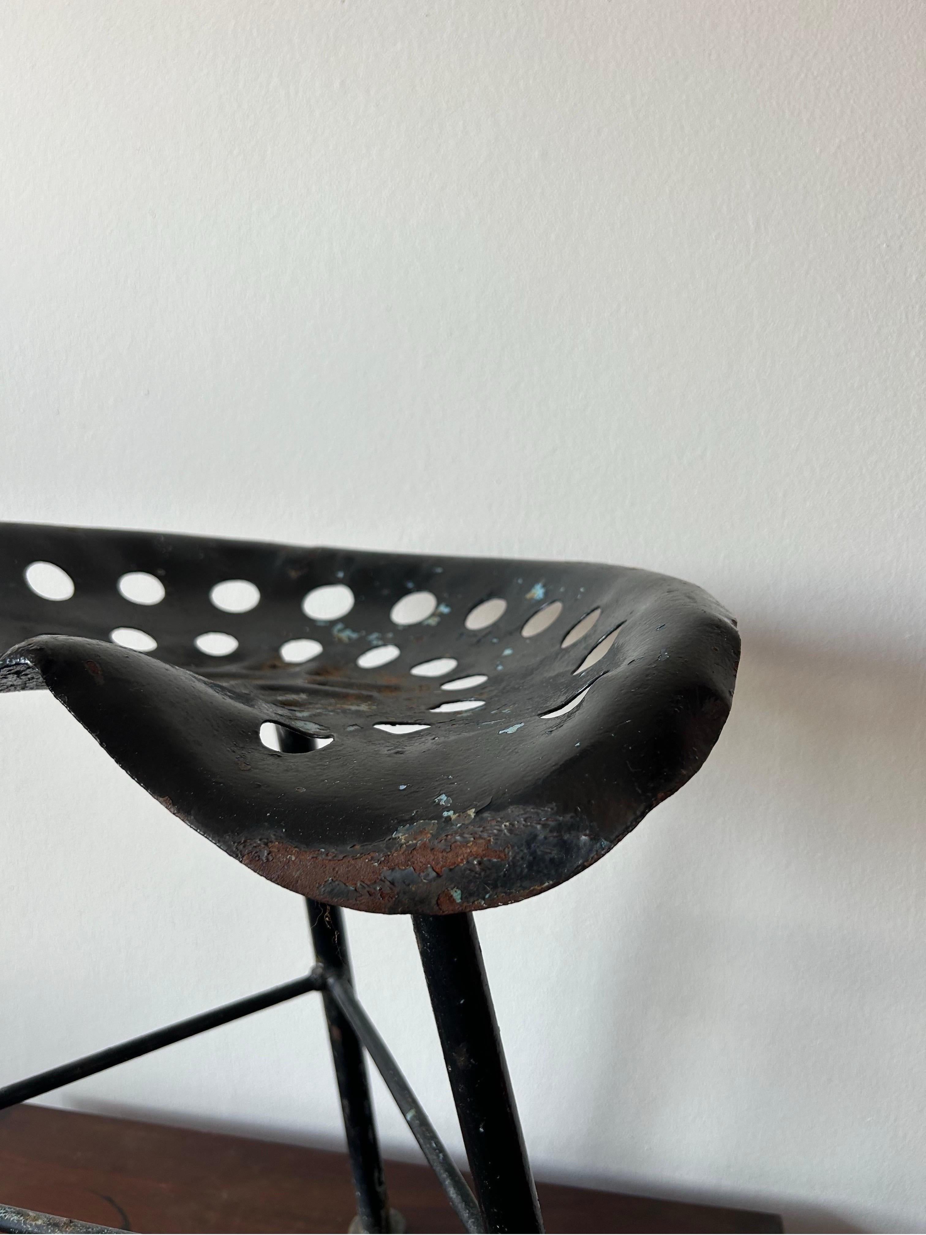 Mid-20th Century Prototype of a Mogens Lassen stool in lacquered metal, Denmark 1930’s For Sale