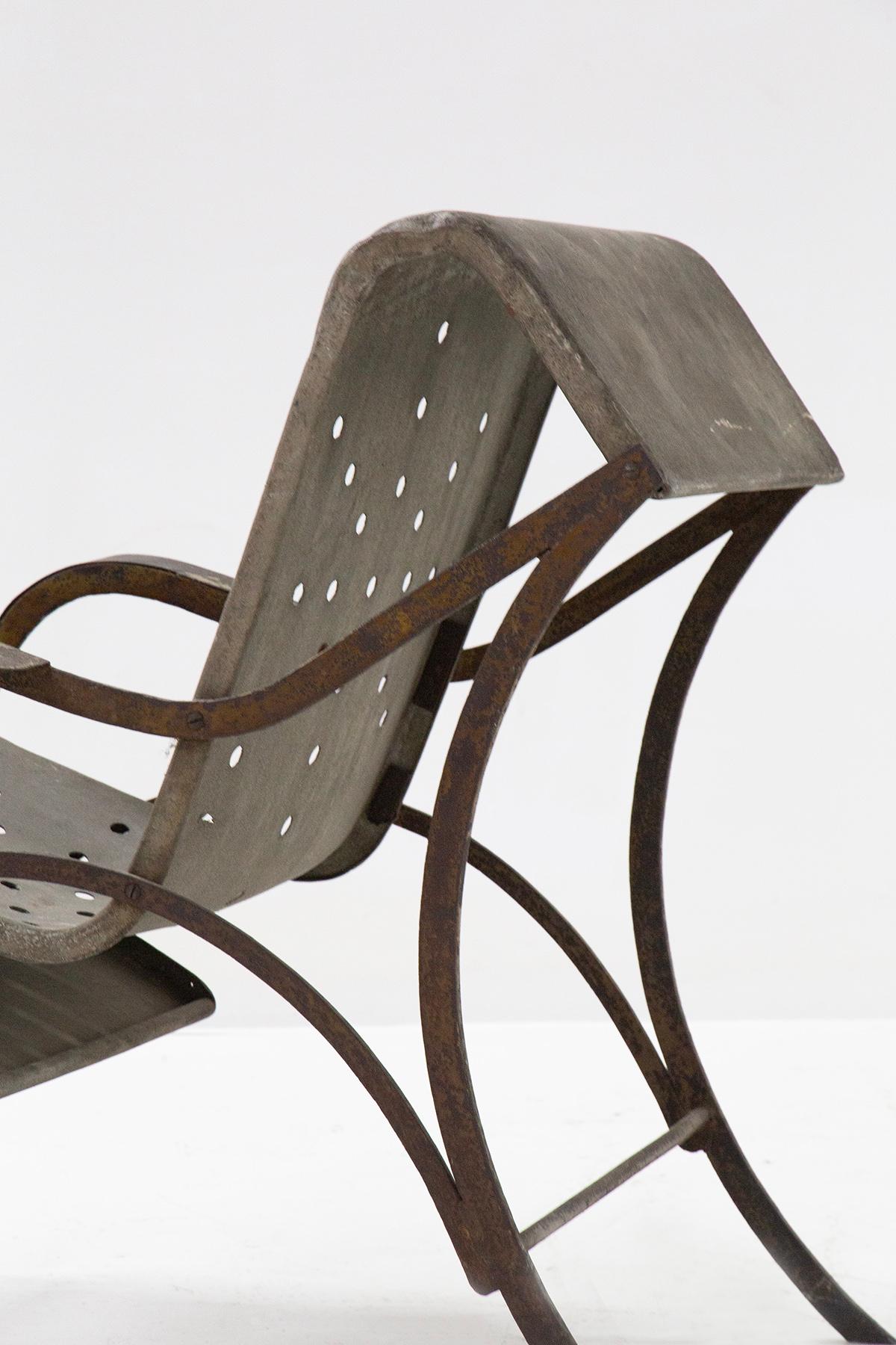 Prototipo de sillón de aluminio de Gabriele Mucchi 20th Century en venta