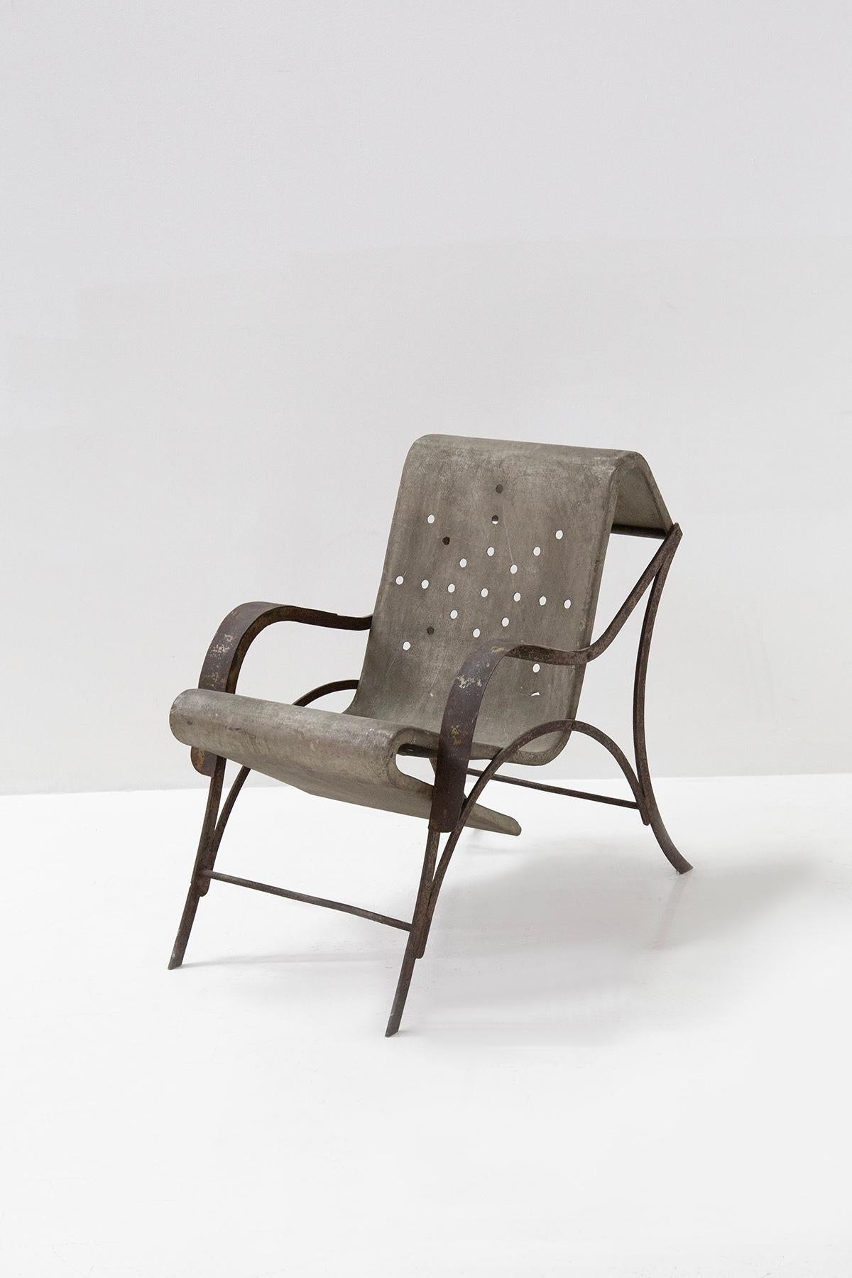 Prototipo de sillón de aluminio de Gabriele Mucchi en venta 1