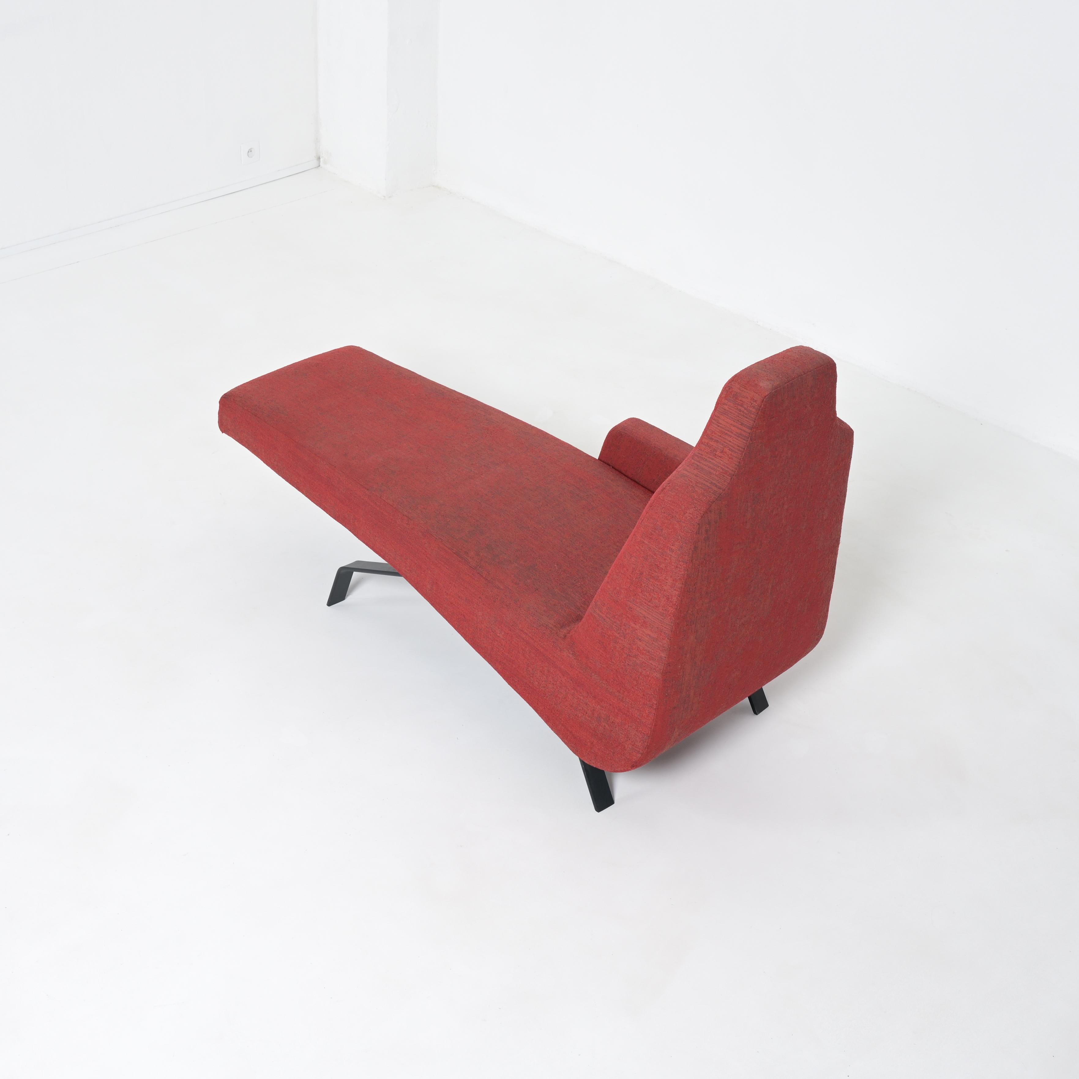 XXIe siècle et contemporain Prototype de chaise longue Scandy rouge de Fabiaan Van Severen pour Indera en vente