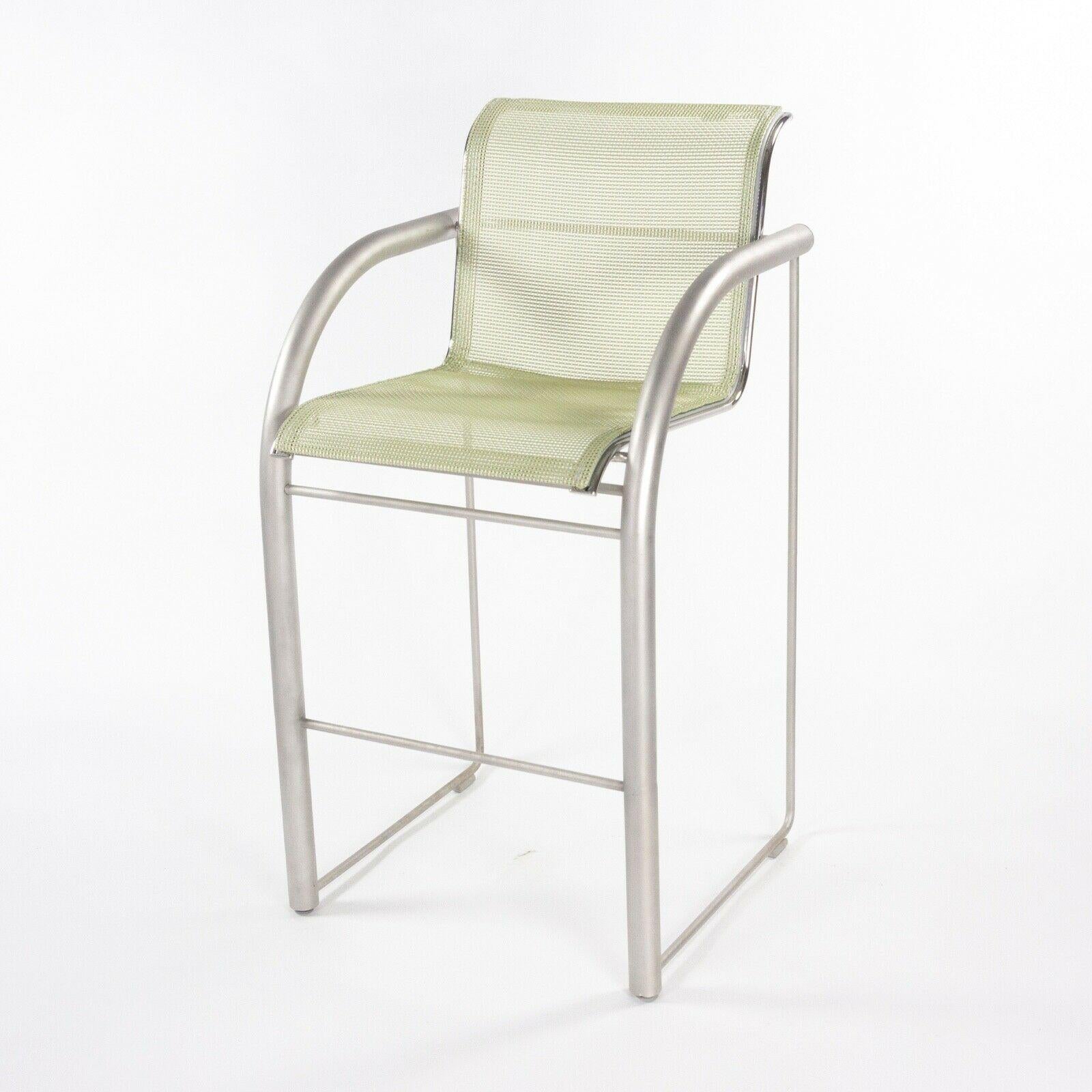 Prototype Richard Schultz 2002 Collection Stainless Bar Stool with Outdoor Mesh 5
