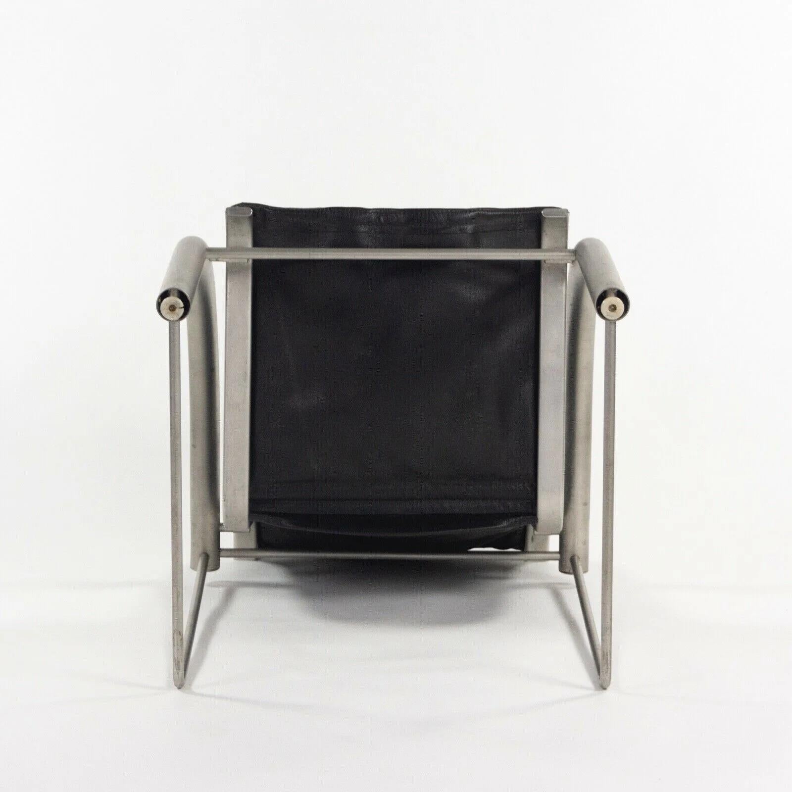 Prototype Richard Schultz 2002 Collection Stainless & Leather Dining Chair For Sale 6