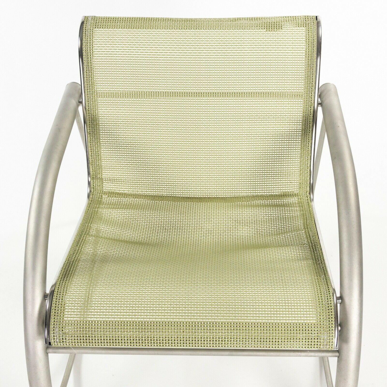 Prototype de chaise à bascule Richard Schultz 2002 Collection en acier inoxydable et maille 4