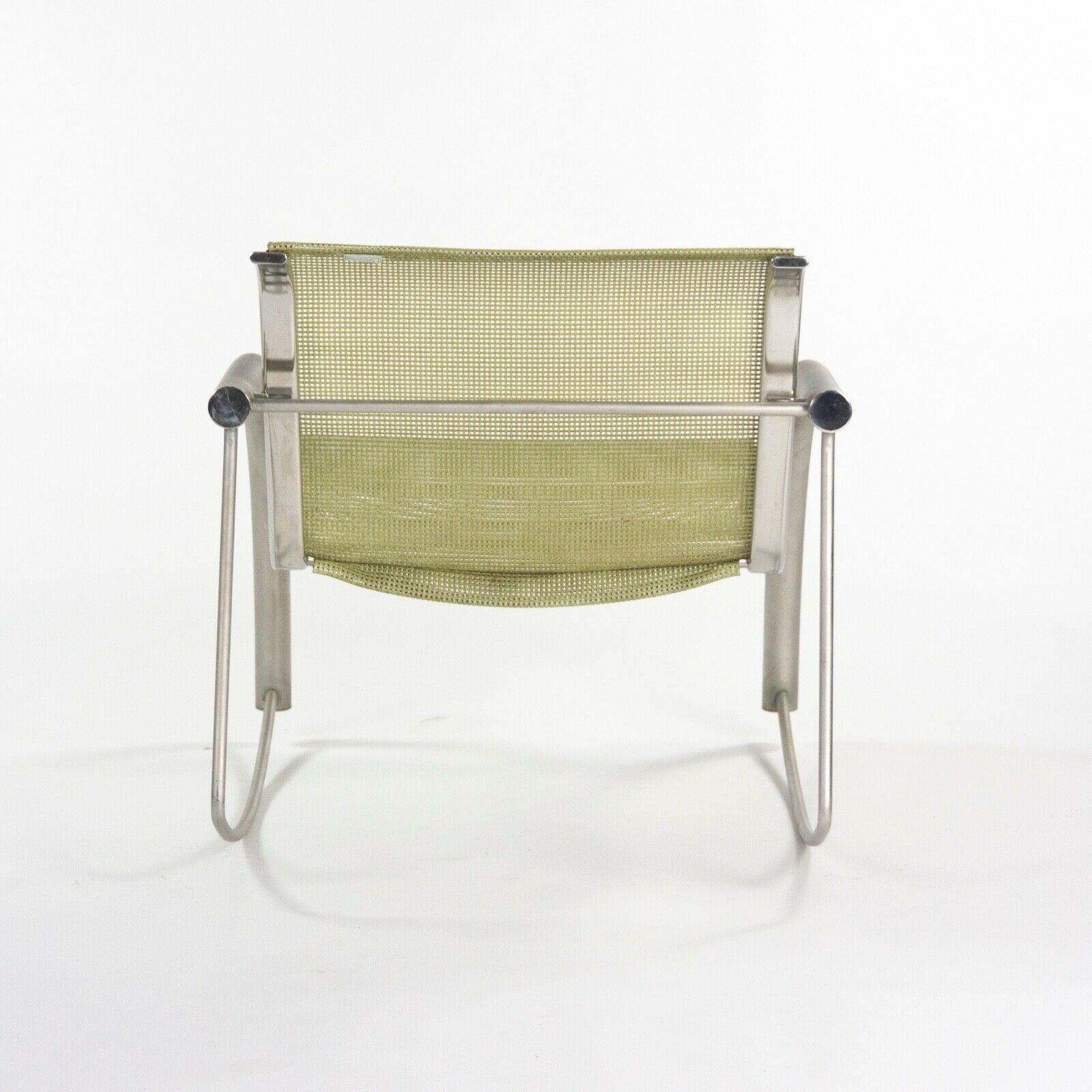 XXIe siècle et contemporain Prototype de chaise à bascule Richard Schultz 2002 Collection en acier inoxydable et maille