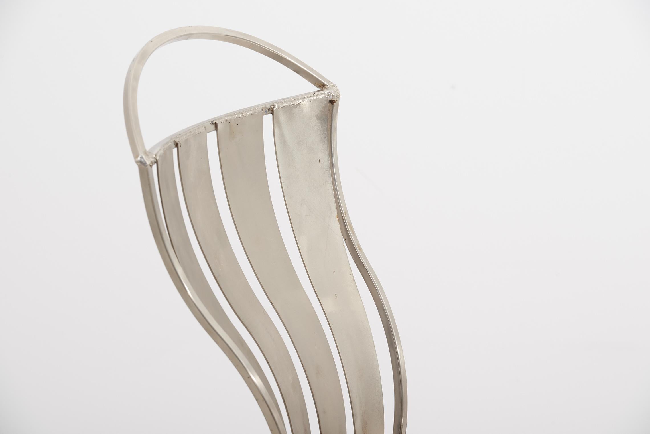 Prototype Steel Chair by Tom Dixon, 1989 For Sale 4