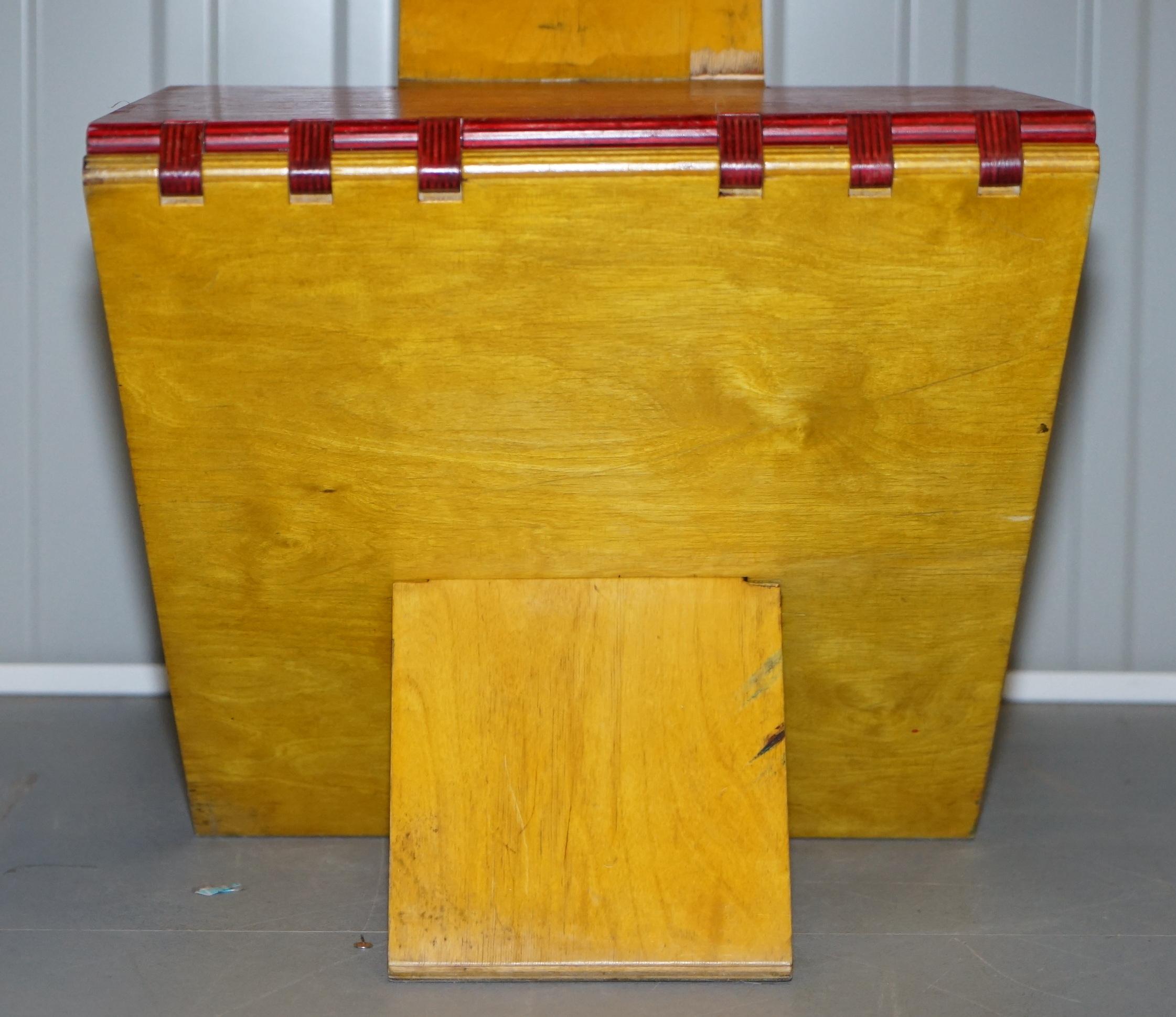 Prototype Viscount David Linley Folding Desk and Chair in Satin Birch Art Modern 10