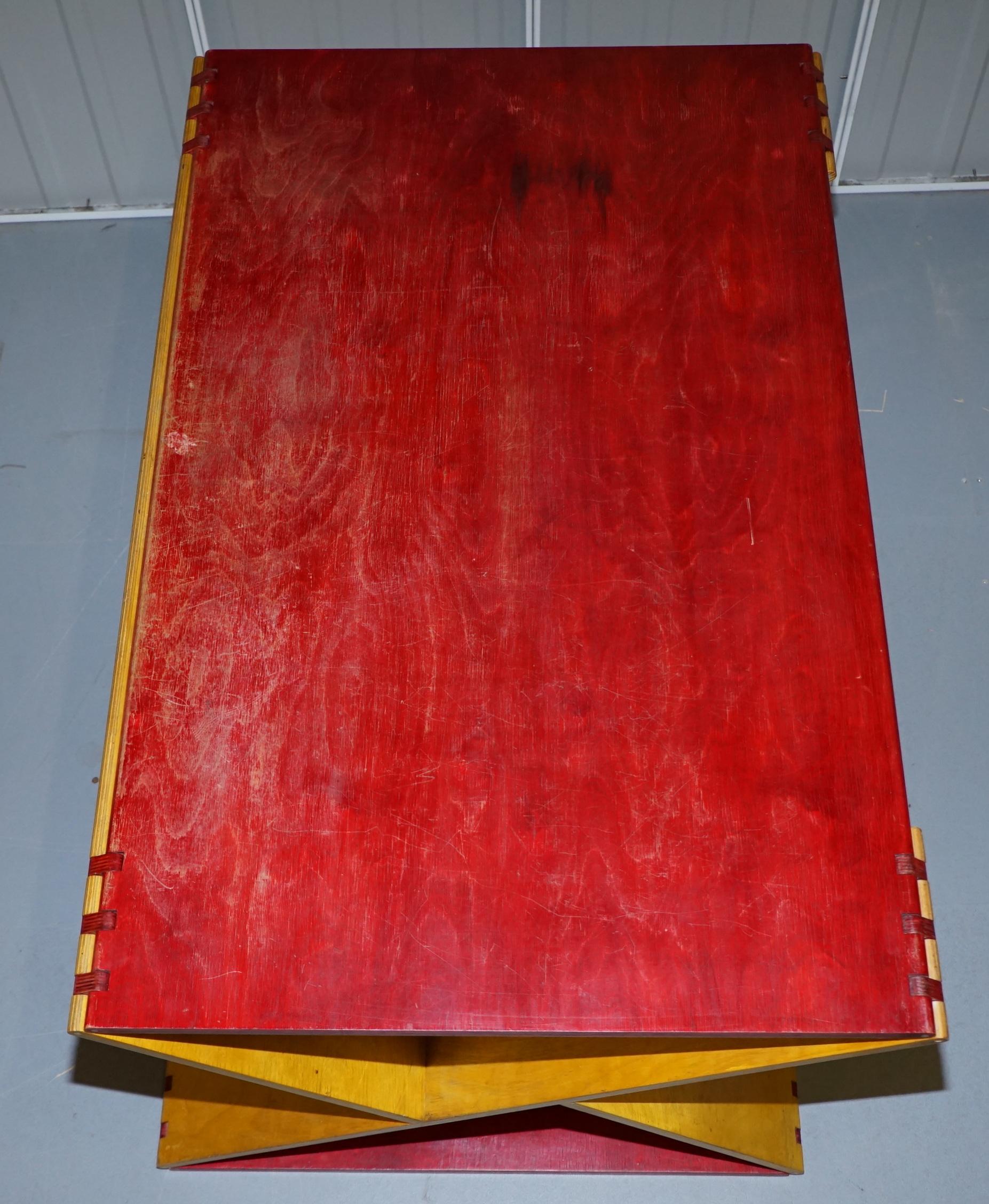 Hand-Crafted Prototype Viscount David Linley Folding Desk and Chair in Satin Birch Art Modern