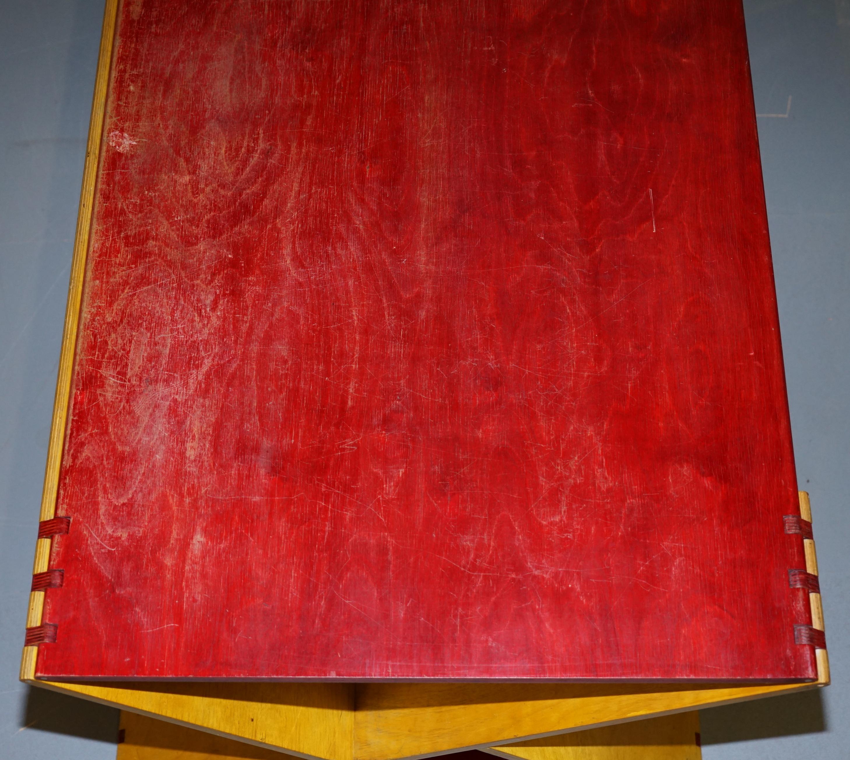 Prototype Viscount David Linley Folding Desk and Chair in Satin Birch Art Modern In Good Condition In West Sussex, Pulborough