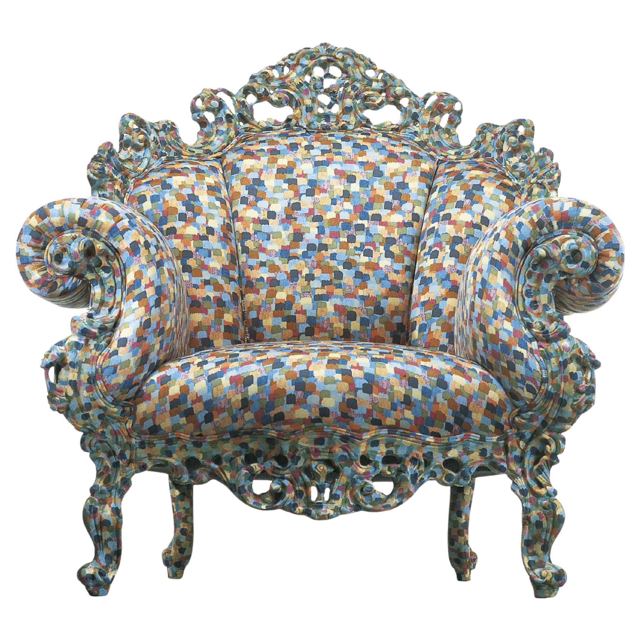 Proust hand-carved and handpainted Armchair by Alessandro Mendini for Cappellini For Sale
