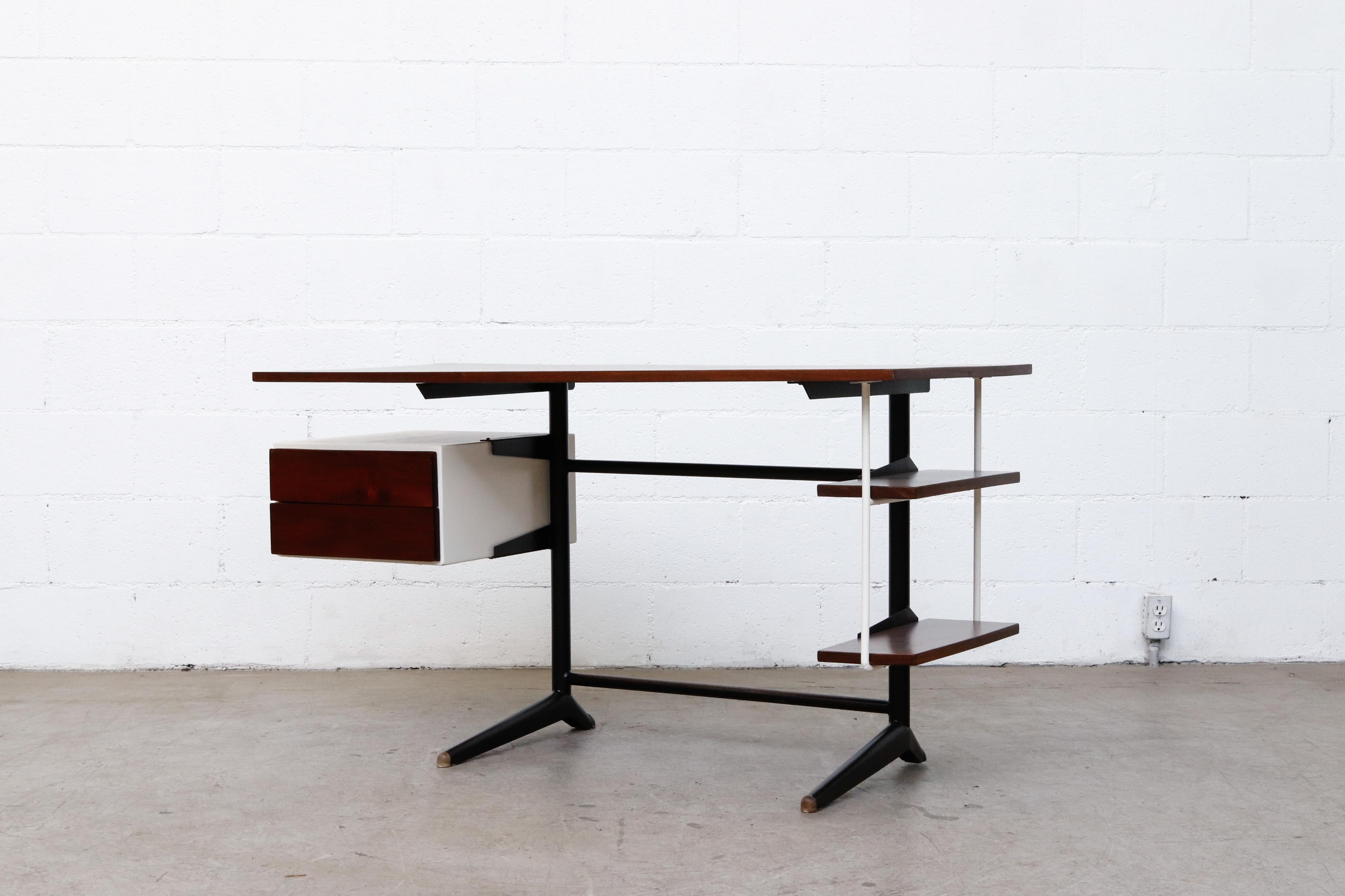 Enameled Prouve Inspired Modernist Writing Desk