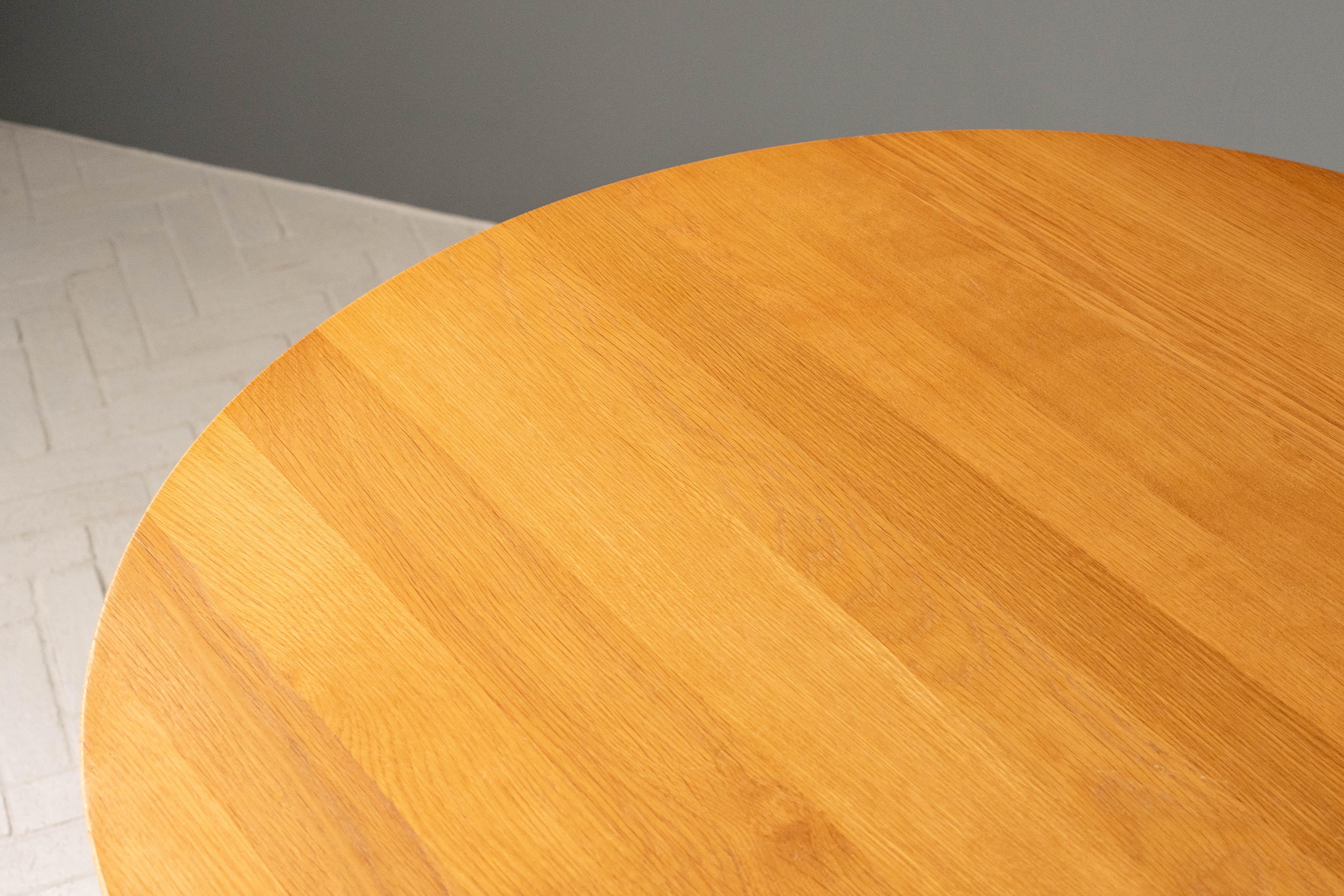 German Prouvé Round Table & Set of 3 Standard Chairs