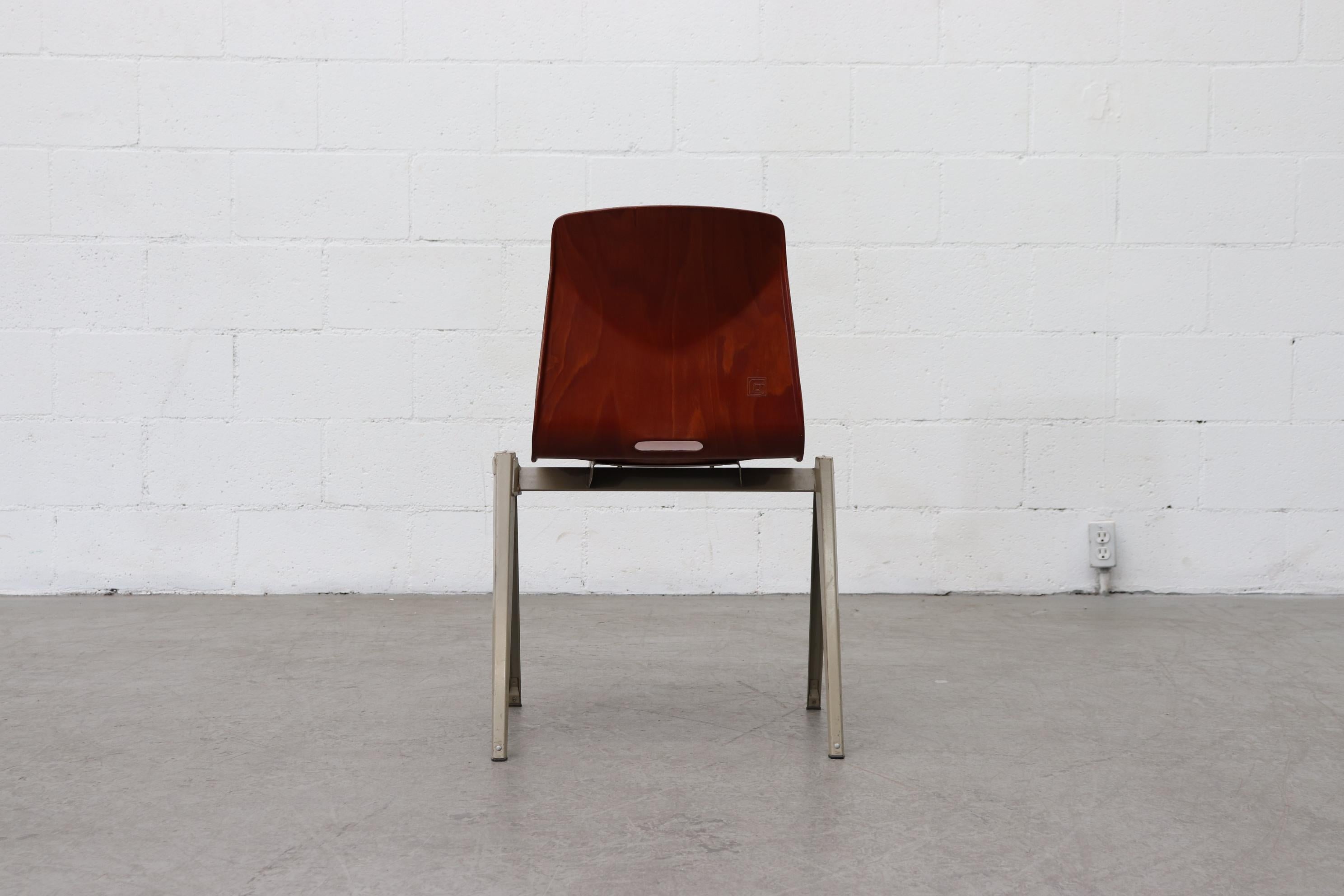 Prouve Style Industrial Stacking Chairs 1