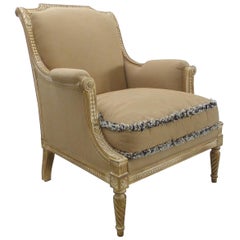 Provasi Parcel-Gilt Louis Vxi Style Upholstered Bergere