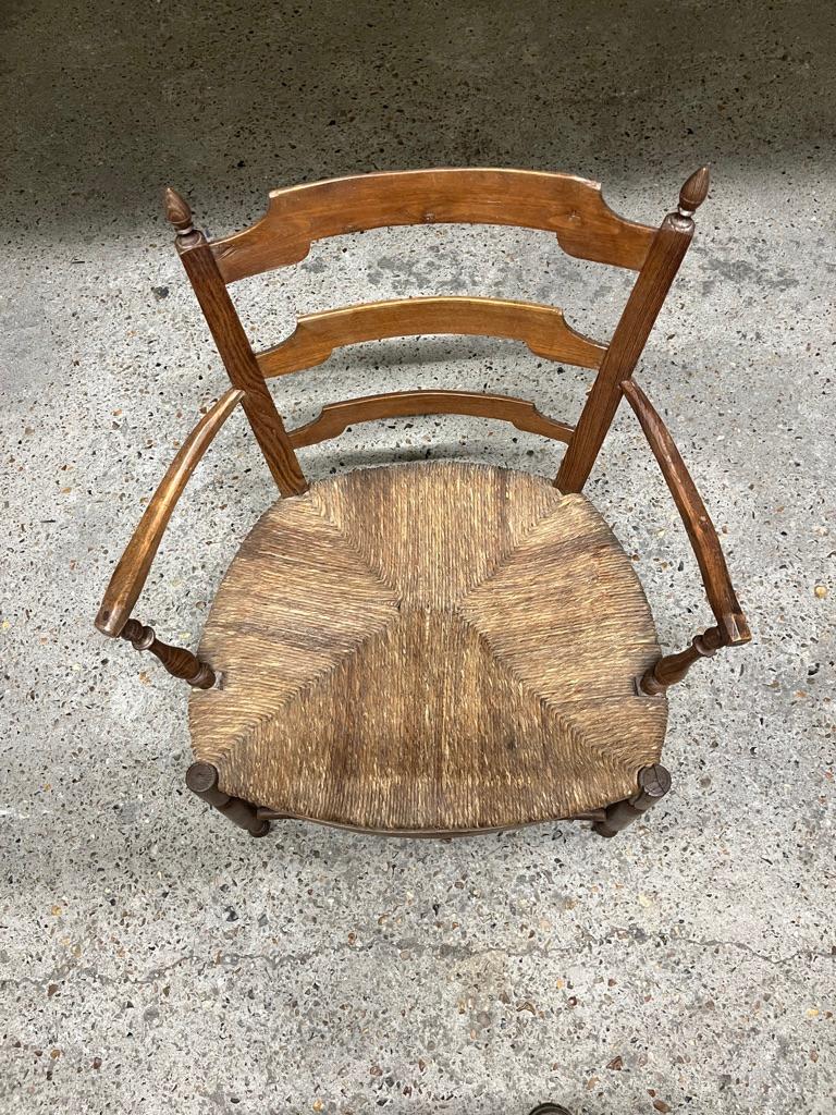 Französischer provenzalischer Sessel mit Strohsitz, frühes 20. Jahrhundert im Angebot 2