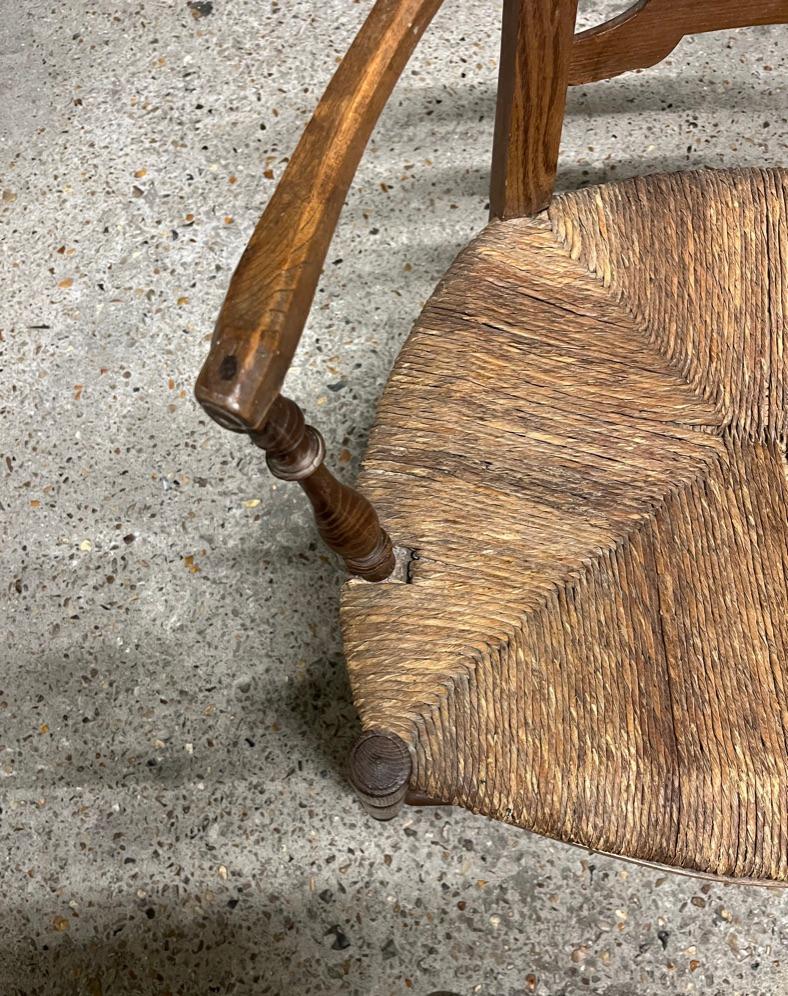 Französischer provenzalischer Sessel mit Strohsitz, frühes 20. Jahrhundert im Angebot 4